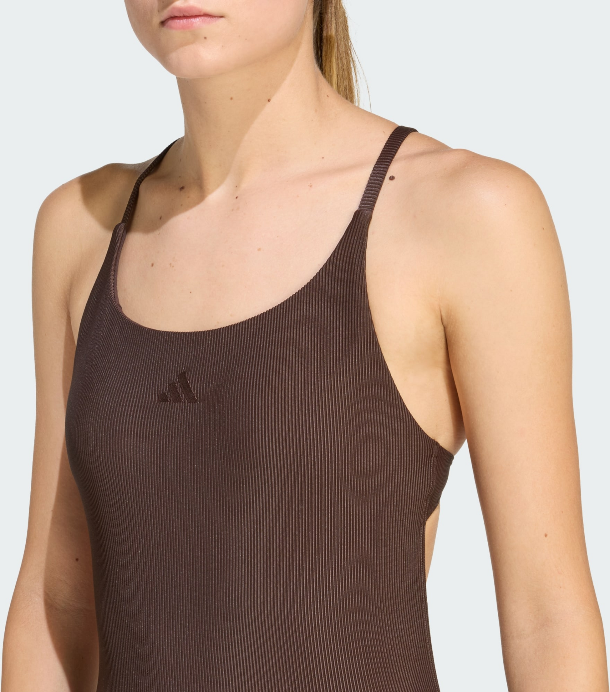 ADIDAS, Adidas 3-stripes High Neck 2-way Straps Peachsoft Baddräkt