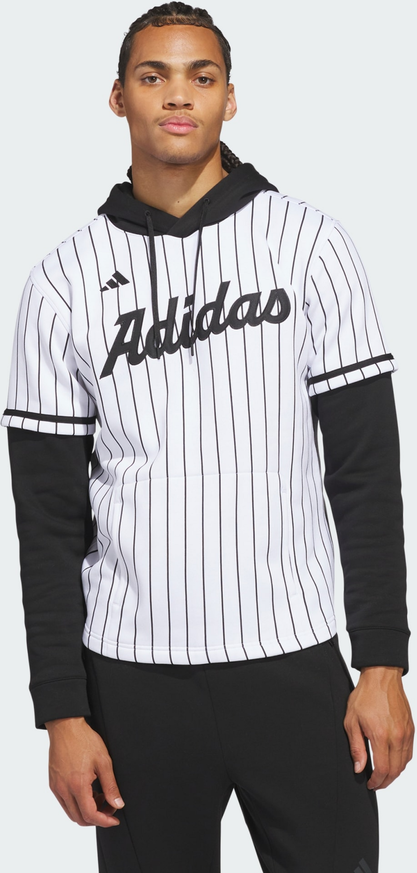 ADIDAS, Adidas Adidas Dugout Pinstripe Tr&ouml;ja Med Huva