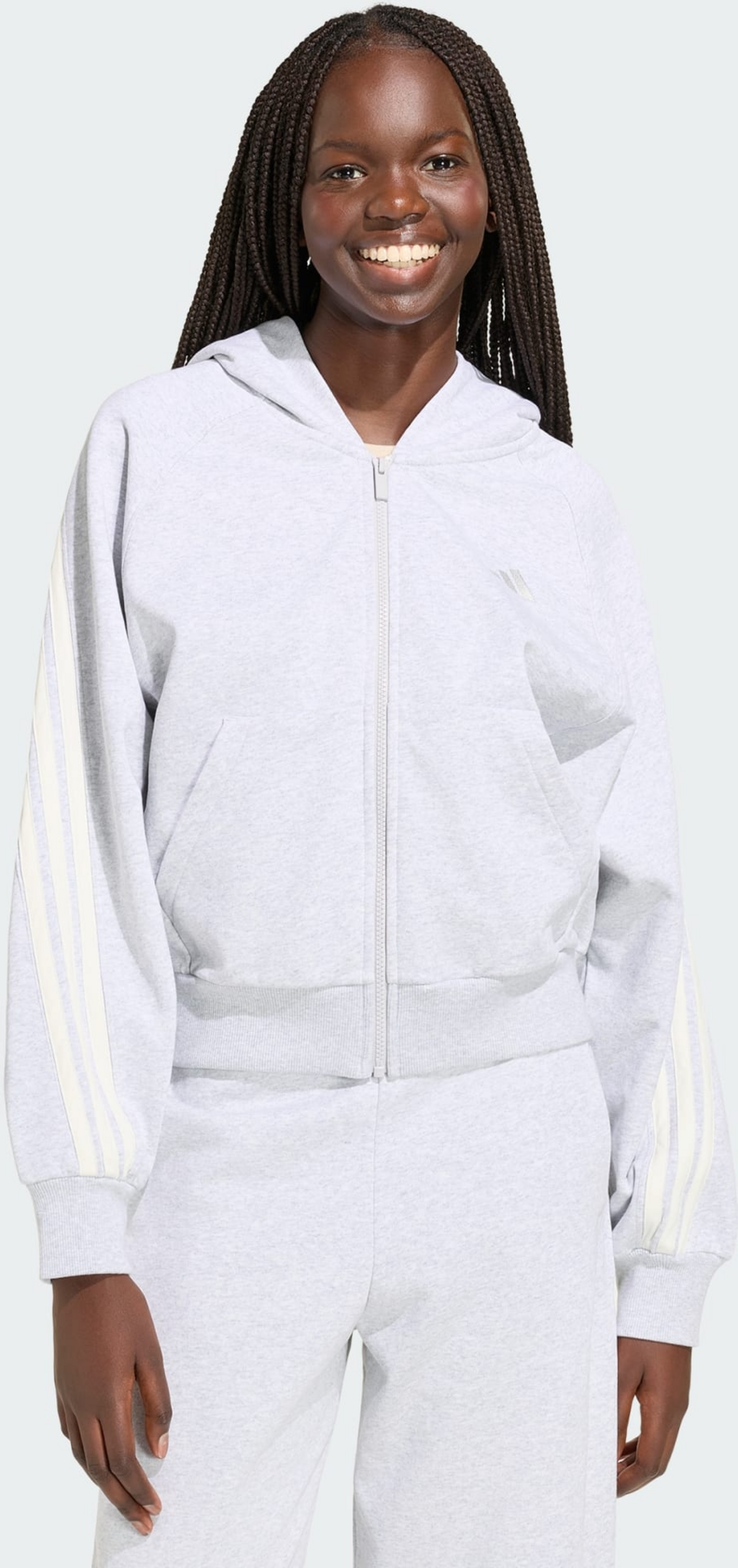 ADIDAS, Adidas Adidas Kit 3-stripes Huvtr&ouml;ja Med Hel Dragkedja