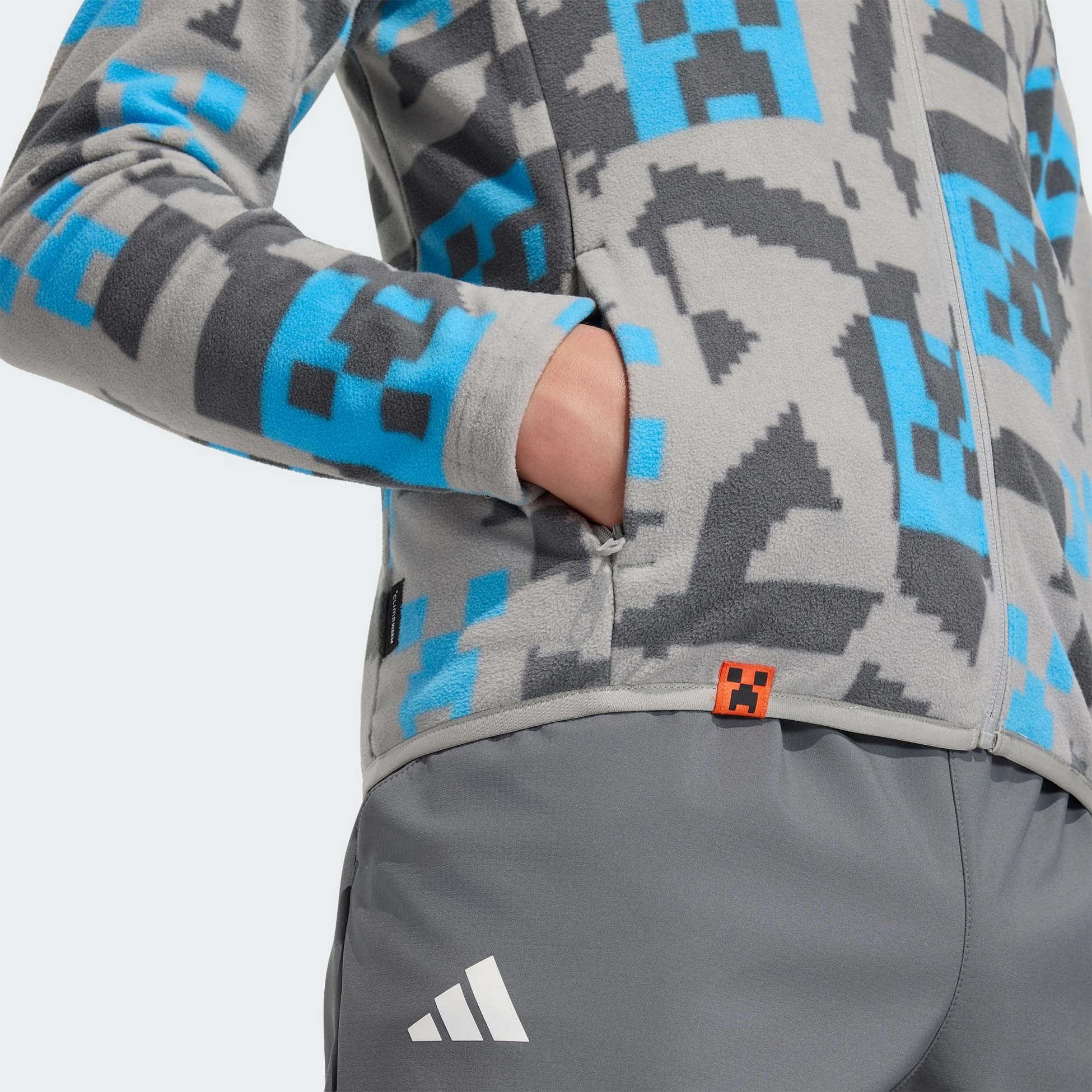 ADIDAS, Adidas Adidas Minecraft Terrex Climawarm Fleecejacka Med Hel Dragkedja