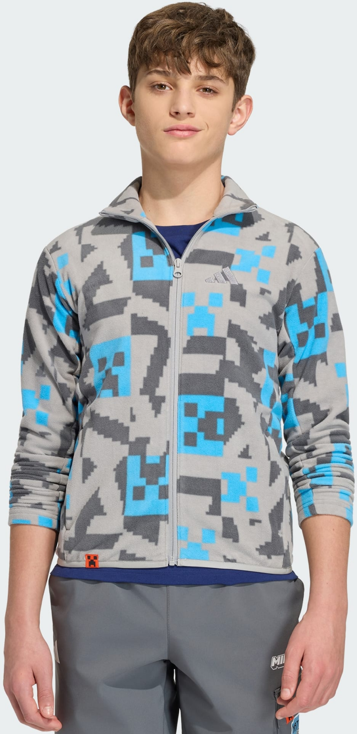 ADIDAS, Adidas Adidas Minecraft Terrex Climawarm Fleecejacka Med Hel Dragkedja