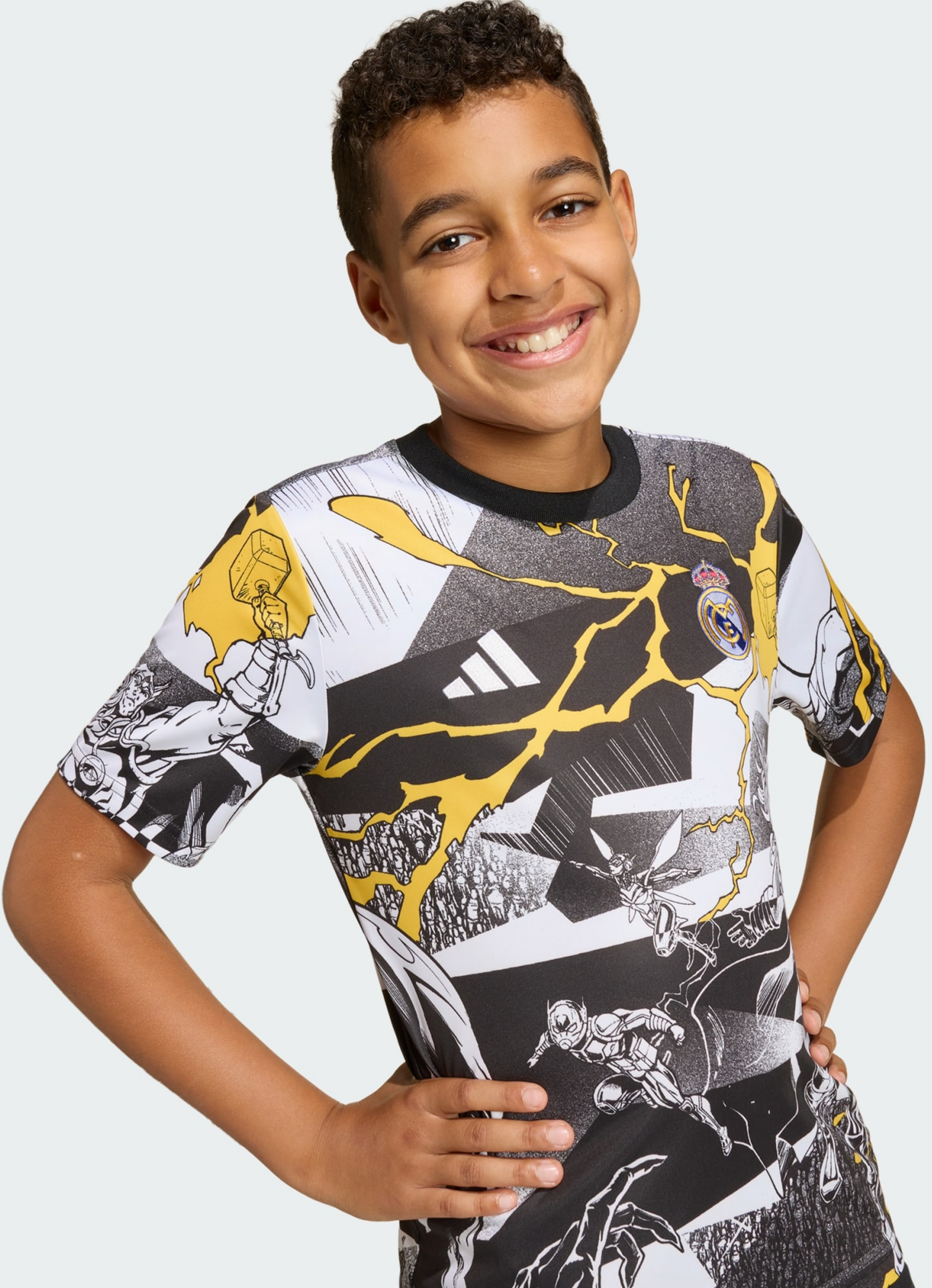 ADIDAS, Adidas Adidas Real Madrid Avengers 25/26 Uppv&auml;rmningstr&ouml;ja F&ouml;r Barn