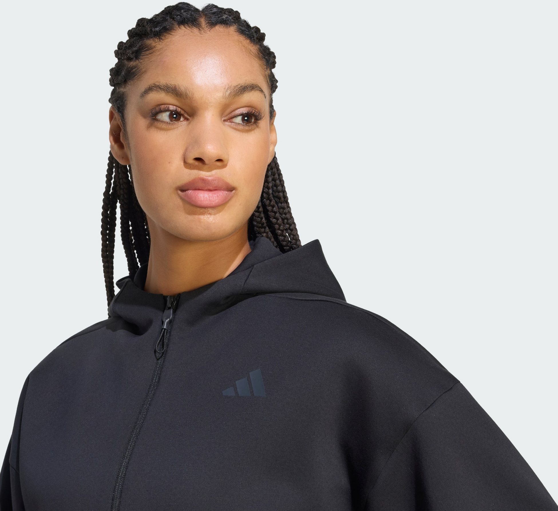ADIDAS, Adidas Adidas Z.n.e. Cropped Full Zip Sweatshirt