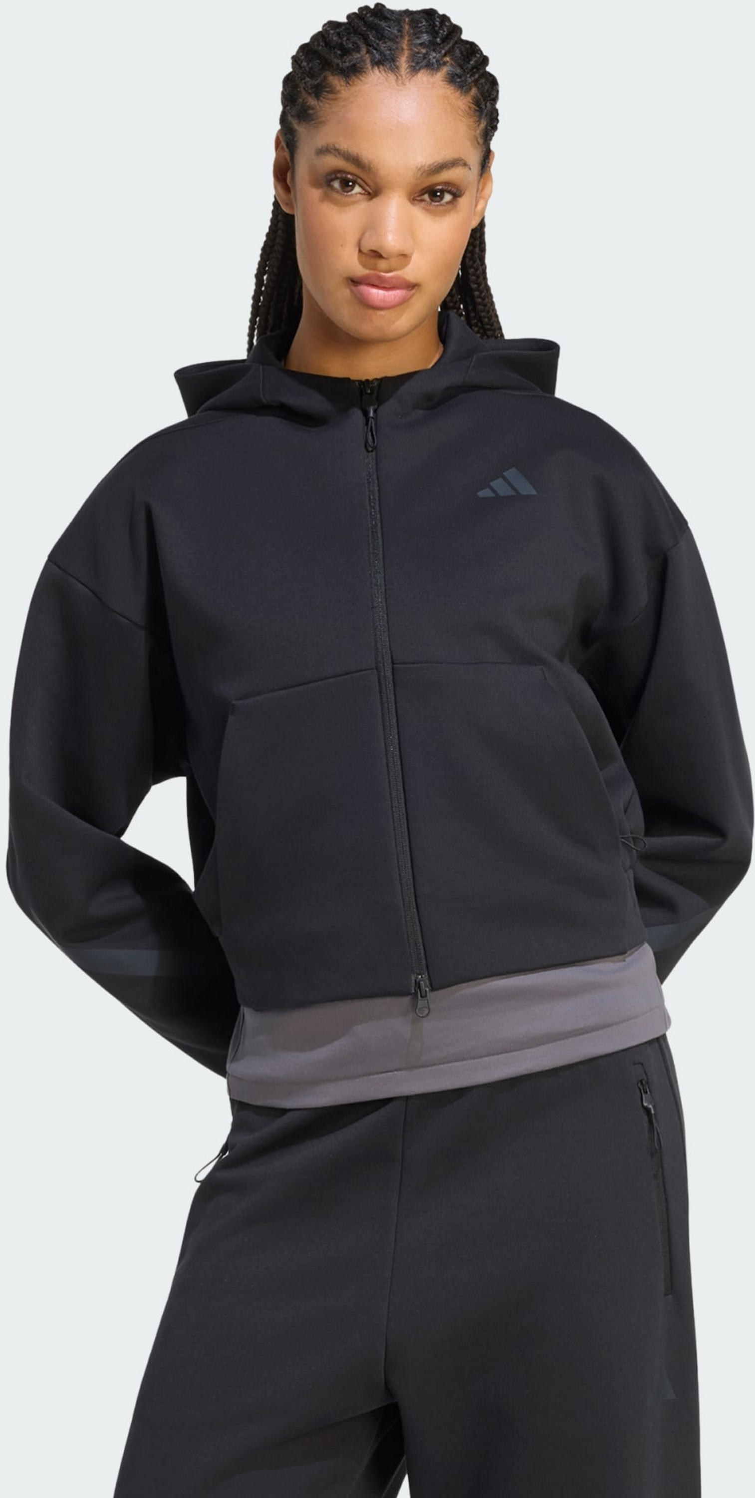 ADIDAS, Adidas Adidas Z.n.e. Cropped Full Zip Sweatshirt