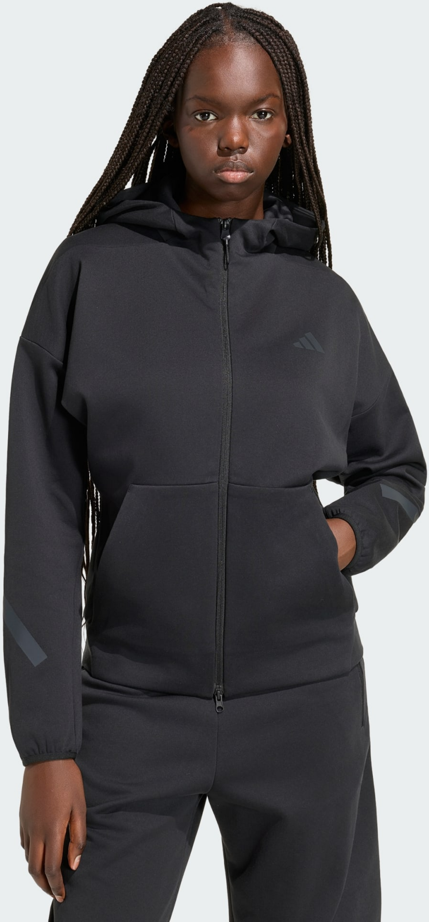 ADIDAS, Adidas Adidas Z.n.e. Hoodie Med Hel Dragkedja