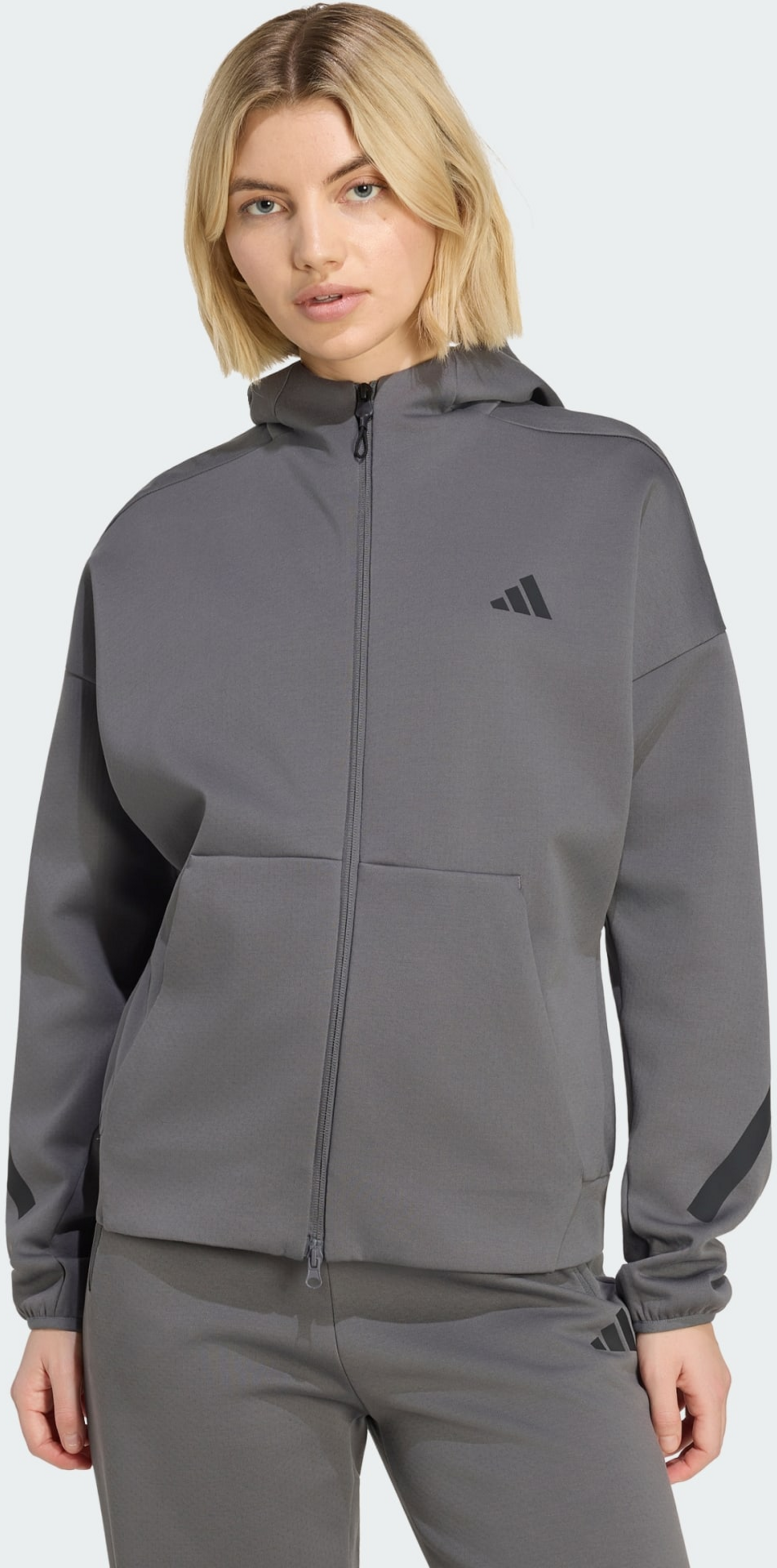 ADIDAS, Adidas Adidas Z.n.e. Hoodie Med Hel Dragkedja