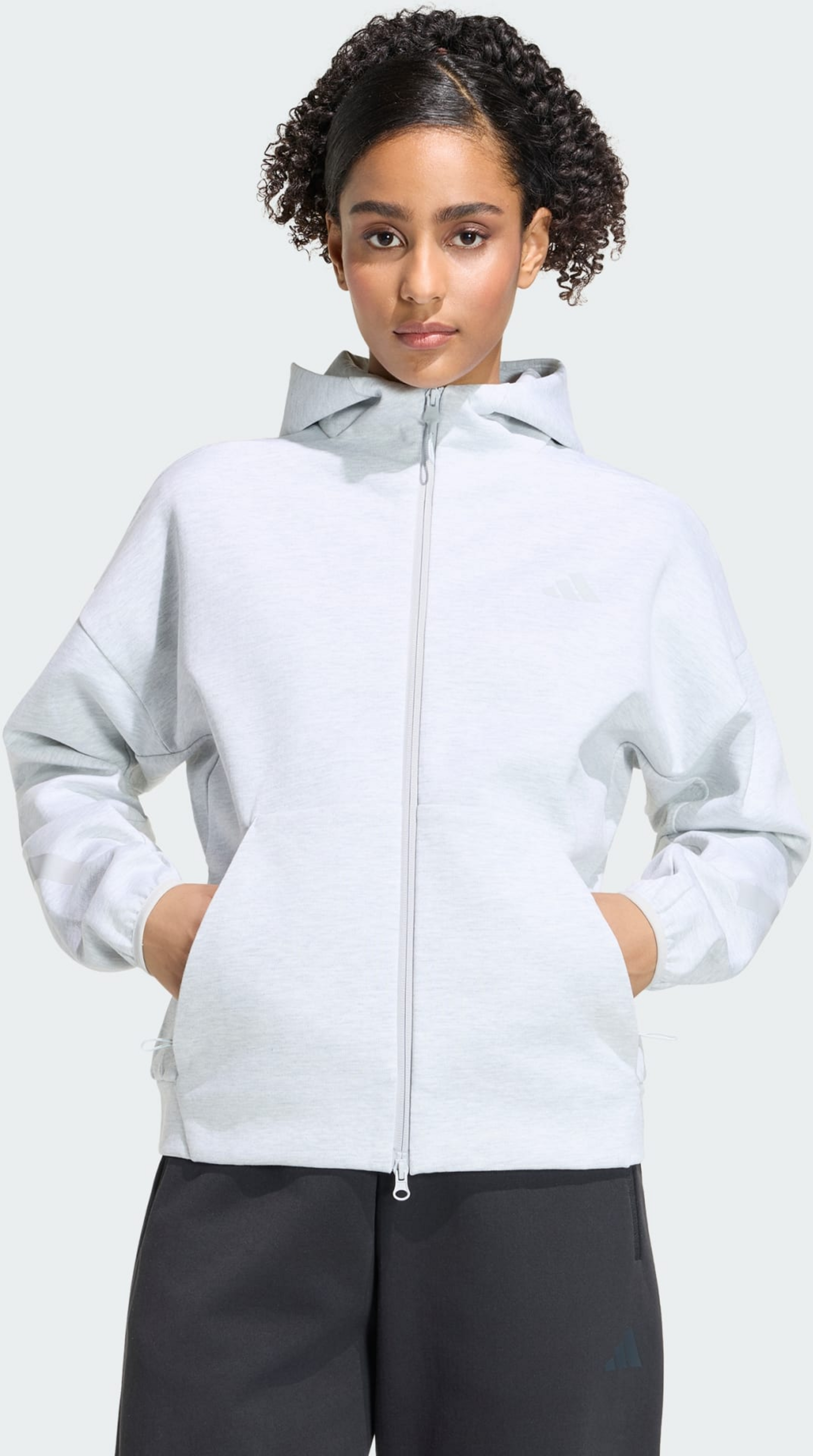 ADIDAS, Adidas Adidas Z.n.e. Hoodie Med Hel Dragkedja