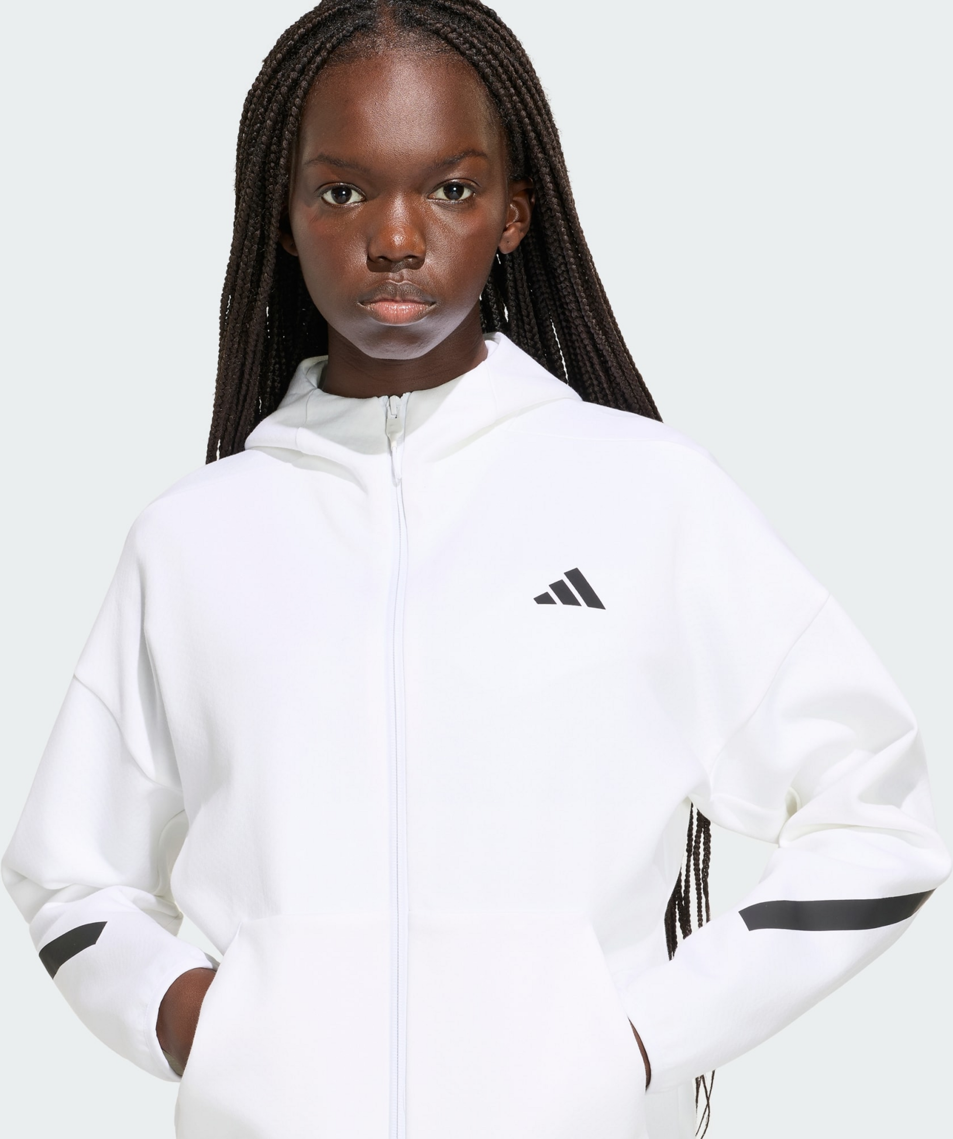 ADIDAS, Adidas Adidas Z.n.e. Hoodie Med Hel Dragkedja