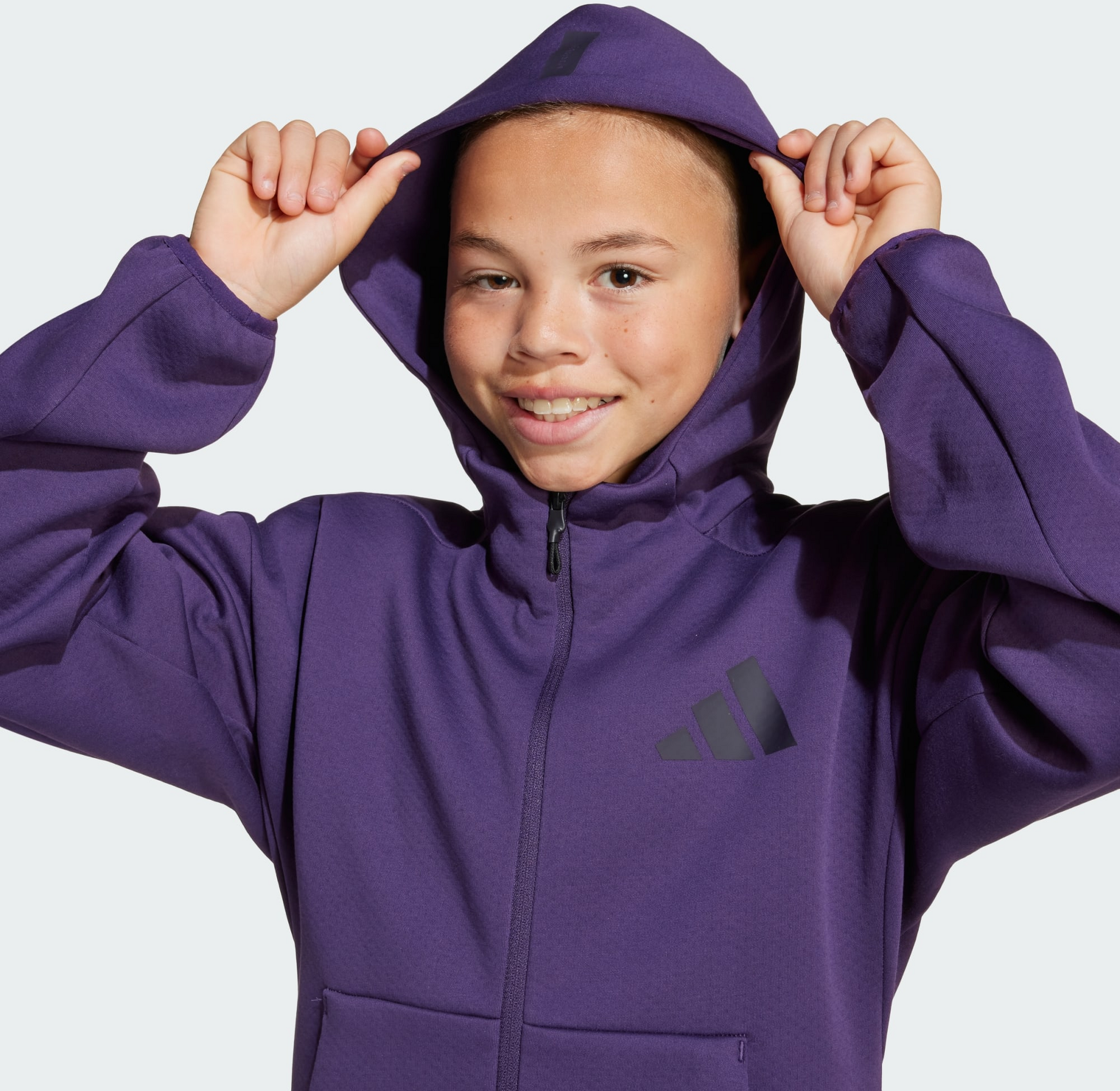 ADIDAS, Adidas Adidas Z.n.e. Träningsjacka Med Hel Dragkedja Och Huva