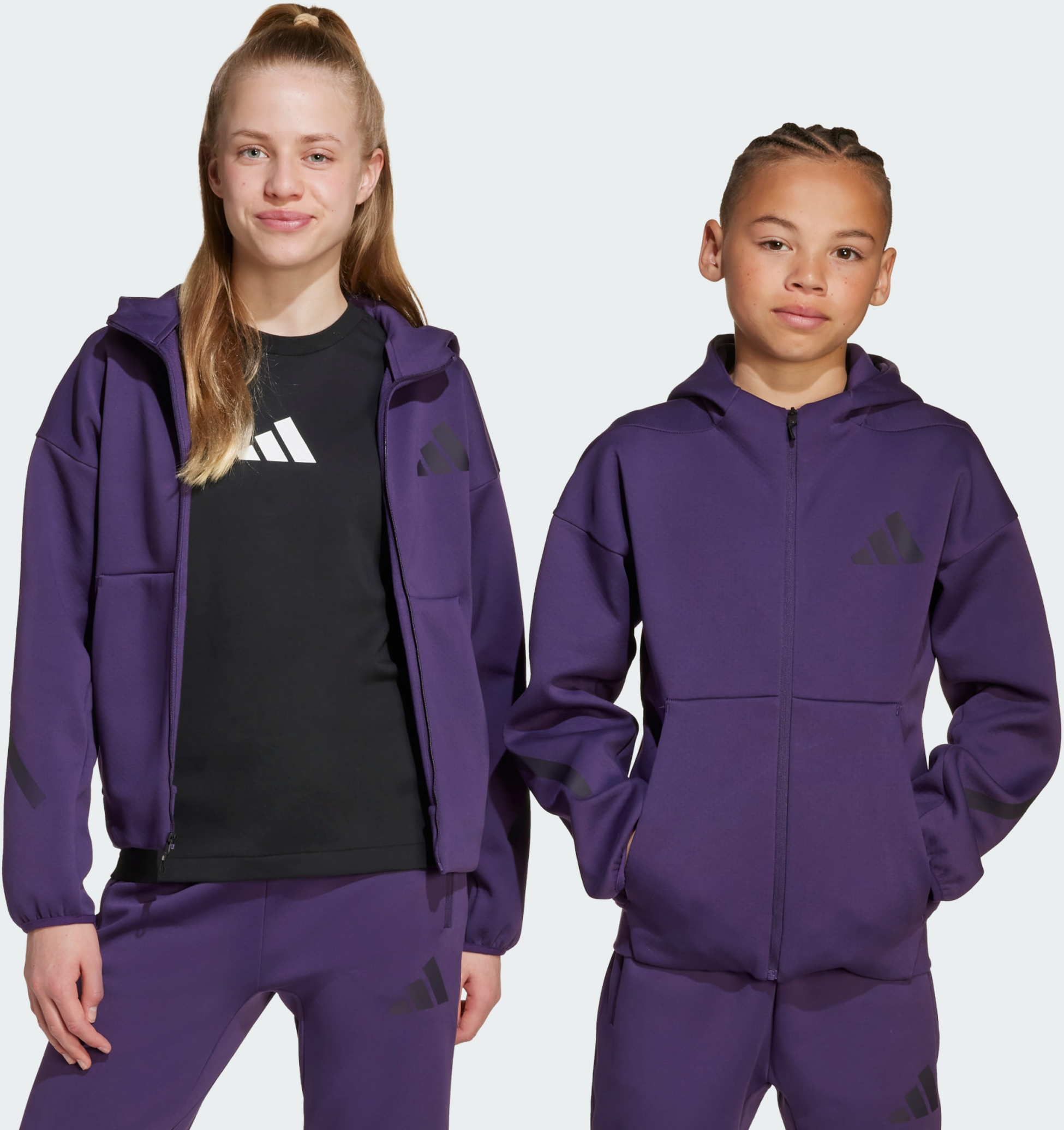 ADIDAS, Adidas Adidas Z.n.e. Träningsjacka Med Hel Dragkedja Och Huva