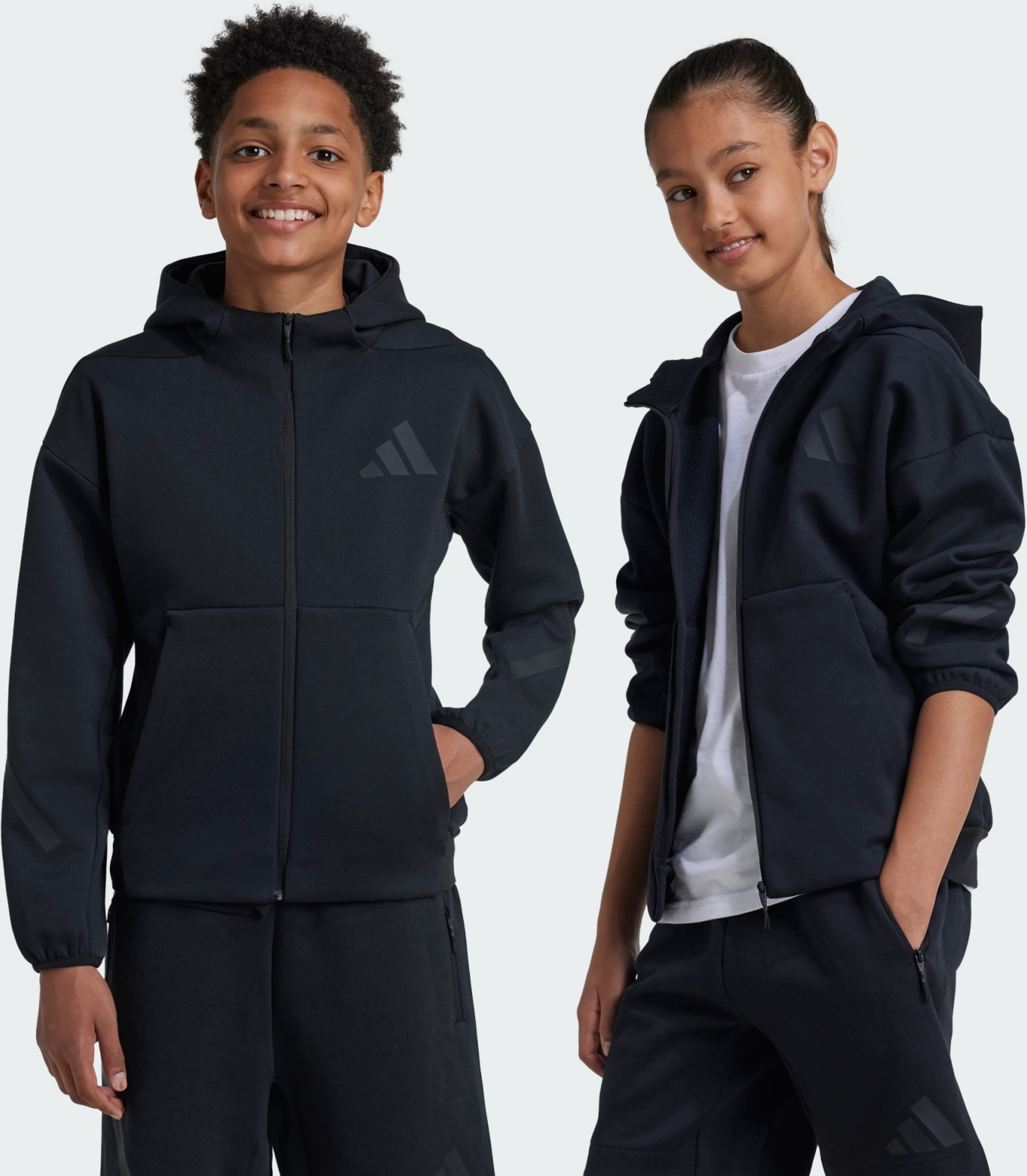 ADIDAS, Adidas Adidas Z.n.e. Träningsjacka Med Hel Dragkedja Och Huva
