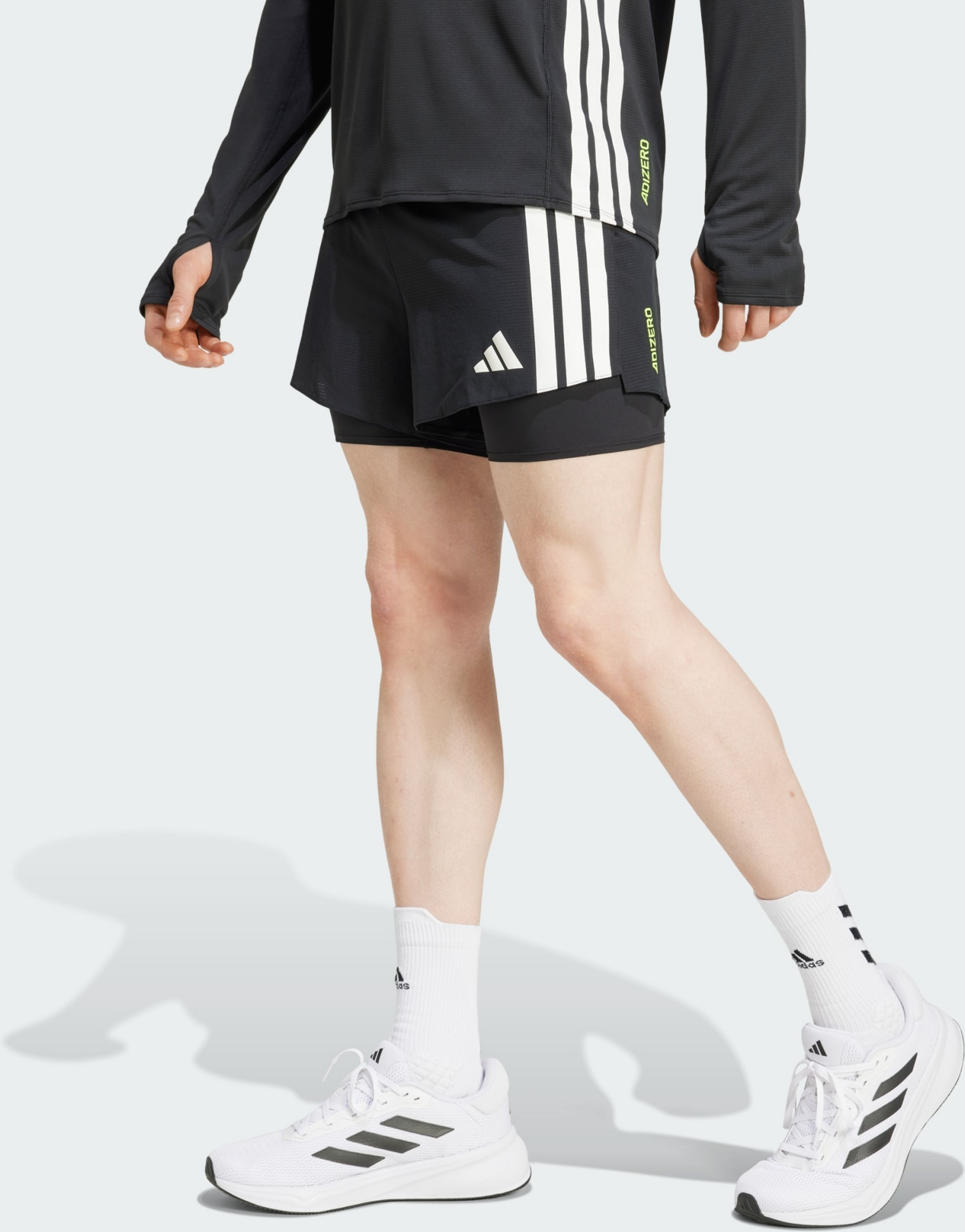ADIDAS, Adidas Adizero Running 2-in-1 Gel Pocket Shorts