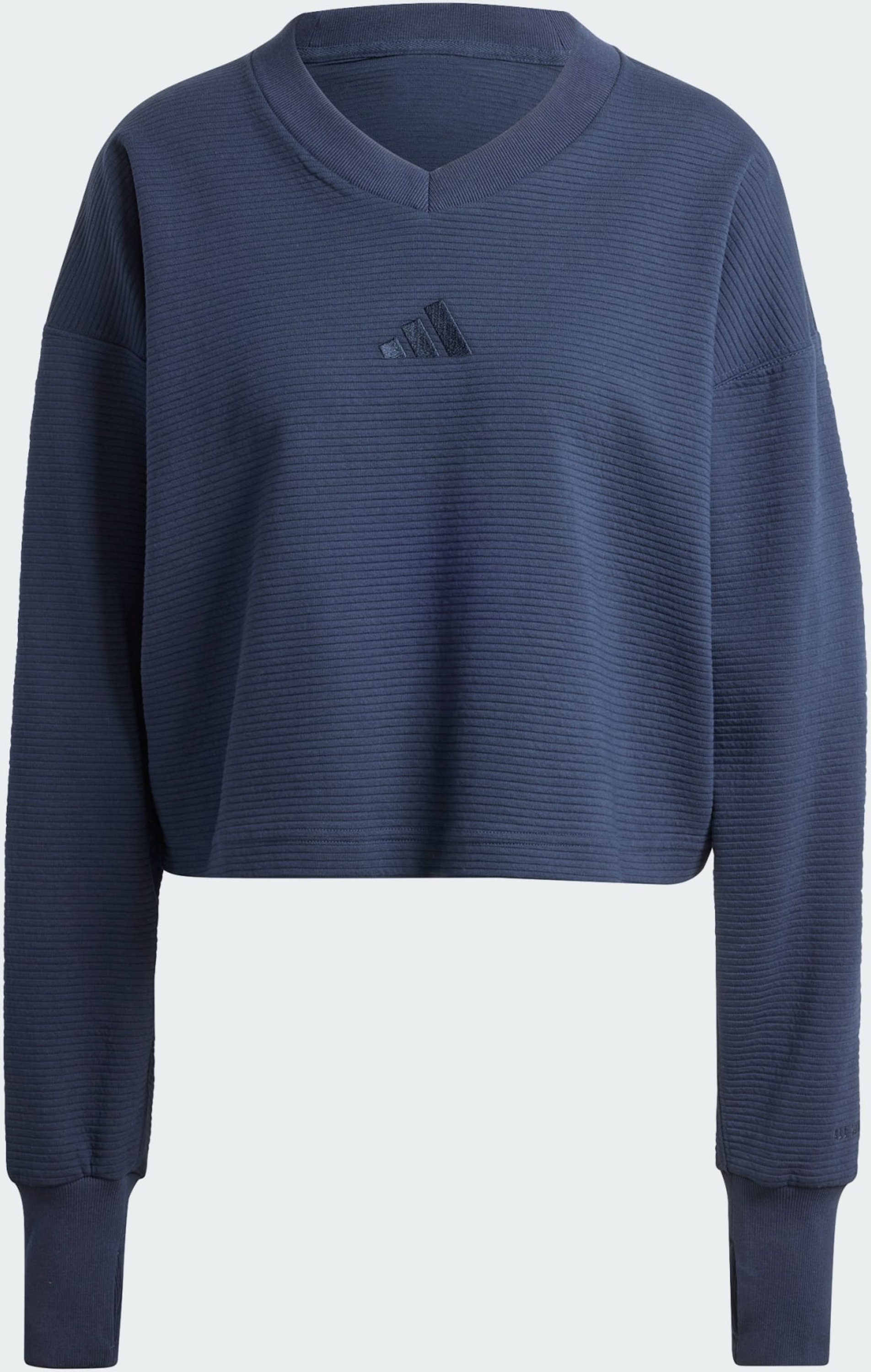 ADIDAS, Adidas All Szn Ribbed V-neck Sweatshirt