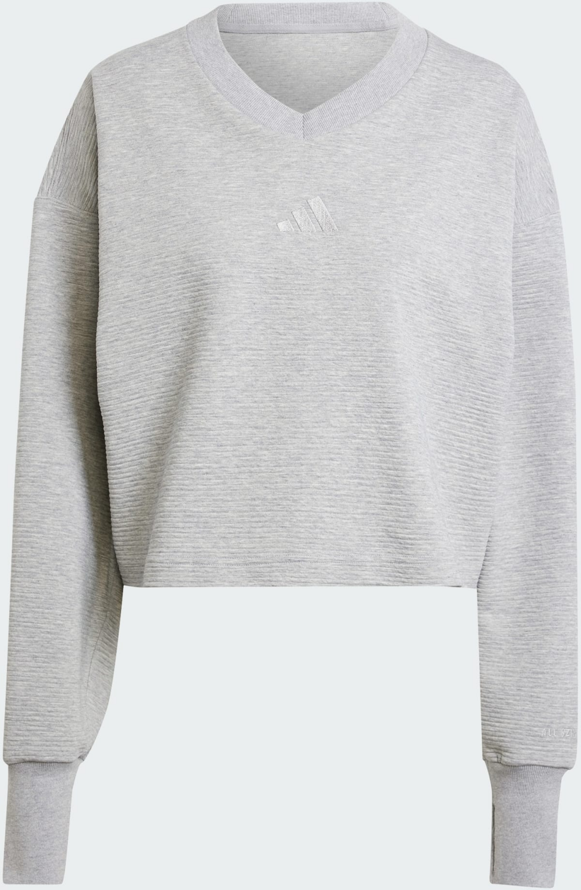 ADIDAS, Adidas All Szn Ribbed V-neck Sweatshirt