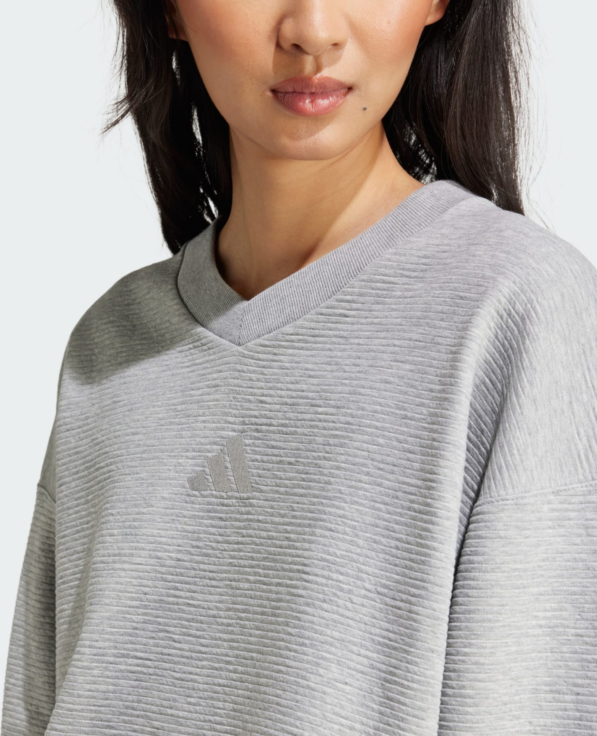 ADIDAS, Adidas All Szn Ribbed V-neck Sweatshirt