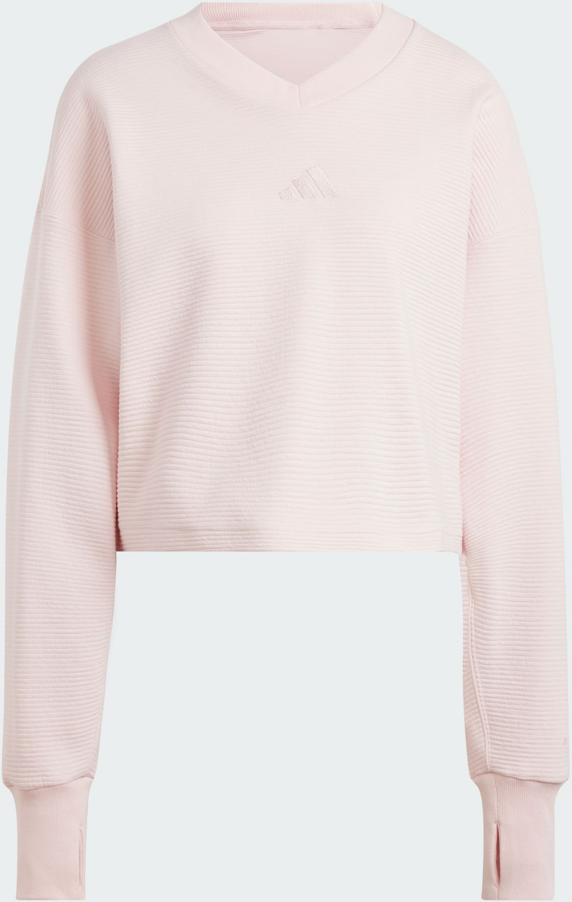 ADIDAS, Adidas All Szn Ribbed V-neck Sweatshirt