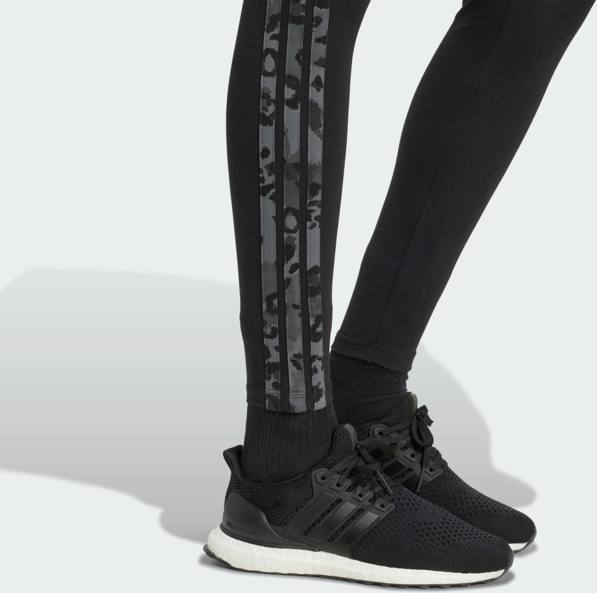 ADIDAS, Adidas Animal Print 3-stripes Tights Med H&ouml;g Midja