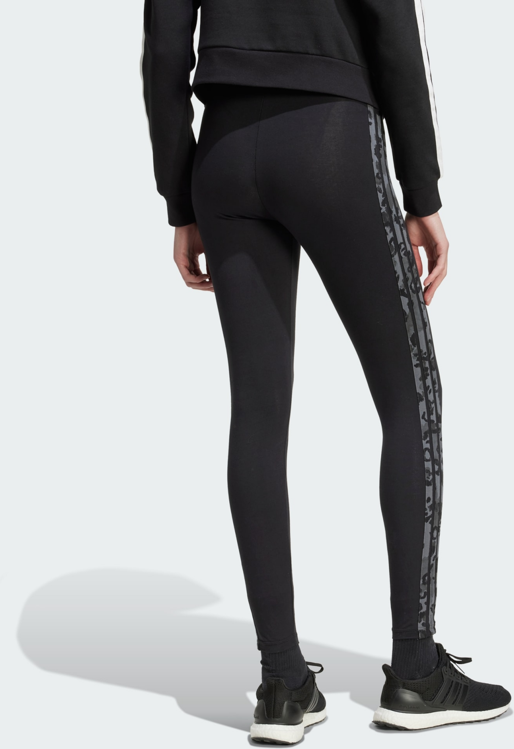 ADIDAS, Adidas Animal Print 3-stripes Tights Med H&ouml;g Midja