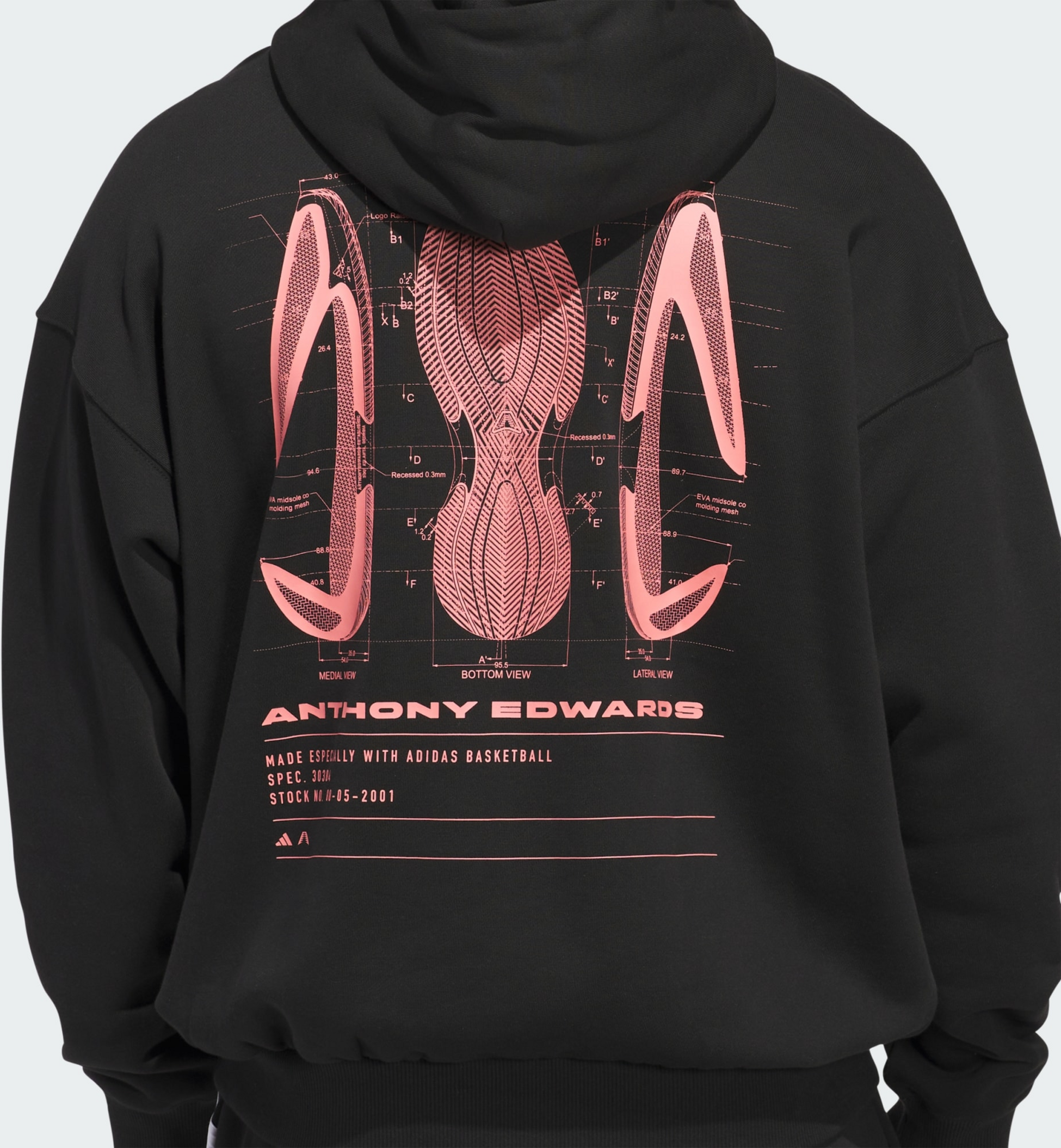 ADIDAS, Adidas Anthony Edwards Schematic Hoodie