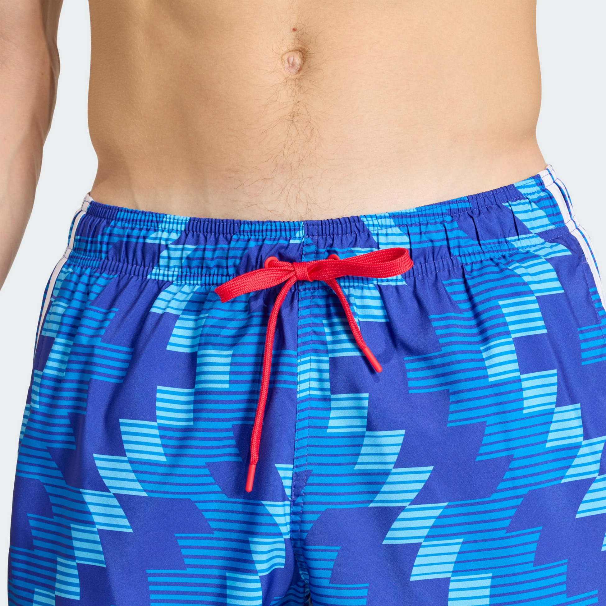 ADIDAS, Adidas Badshorts Med Fotbollsinspirerad Grafik 12,5 Cm