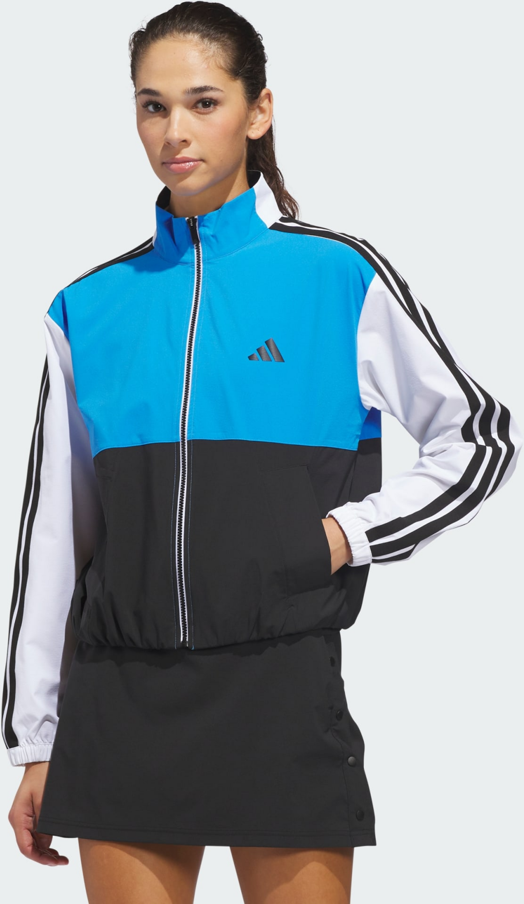 ADIDAS, Adidas Beyond The Course Colorblock Twistweave Full-zip Jacka