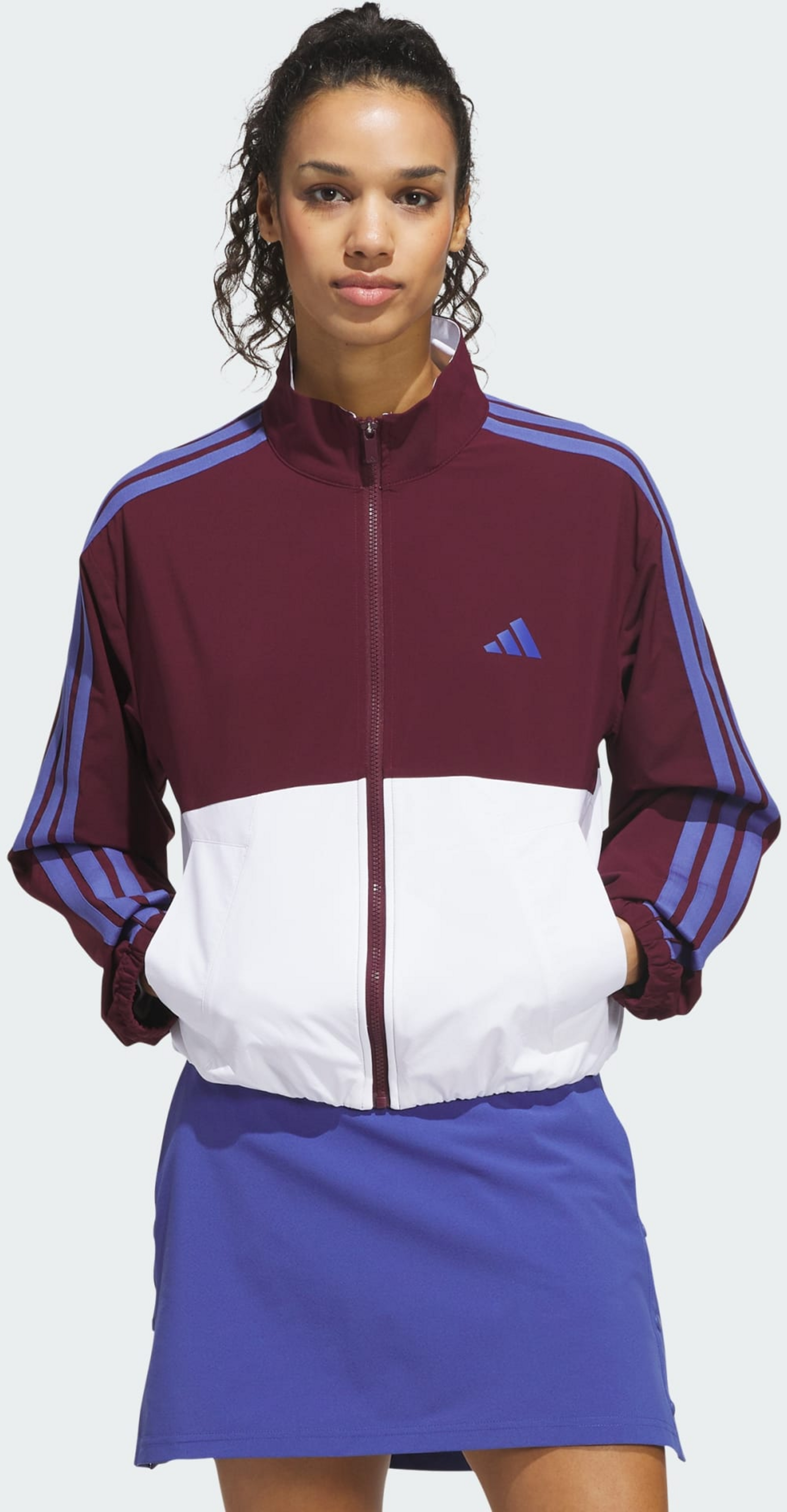 ADIDAS, Adidas Beyond The Course Colorblock Twistweave Full-zip Jacka