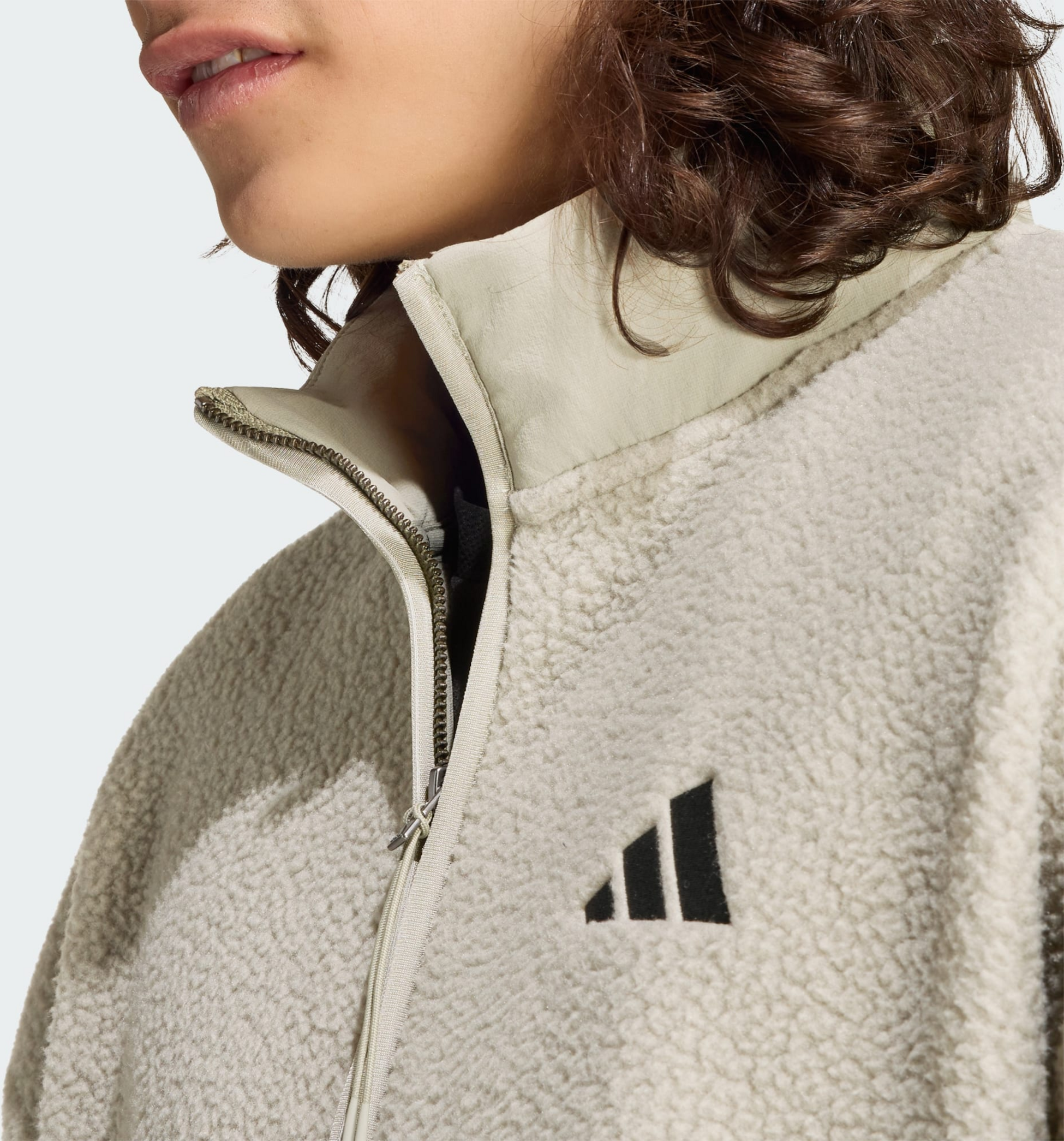 ADIDAS, Adidas City Tech 3-stripes H&ouml;gflossad Fleece Med Hel Dragkedja