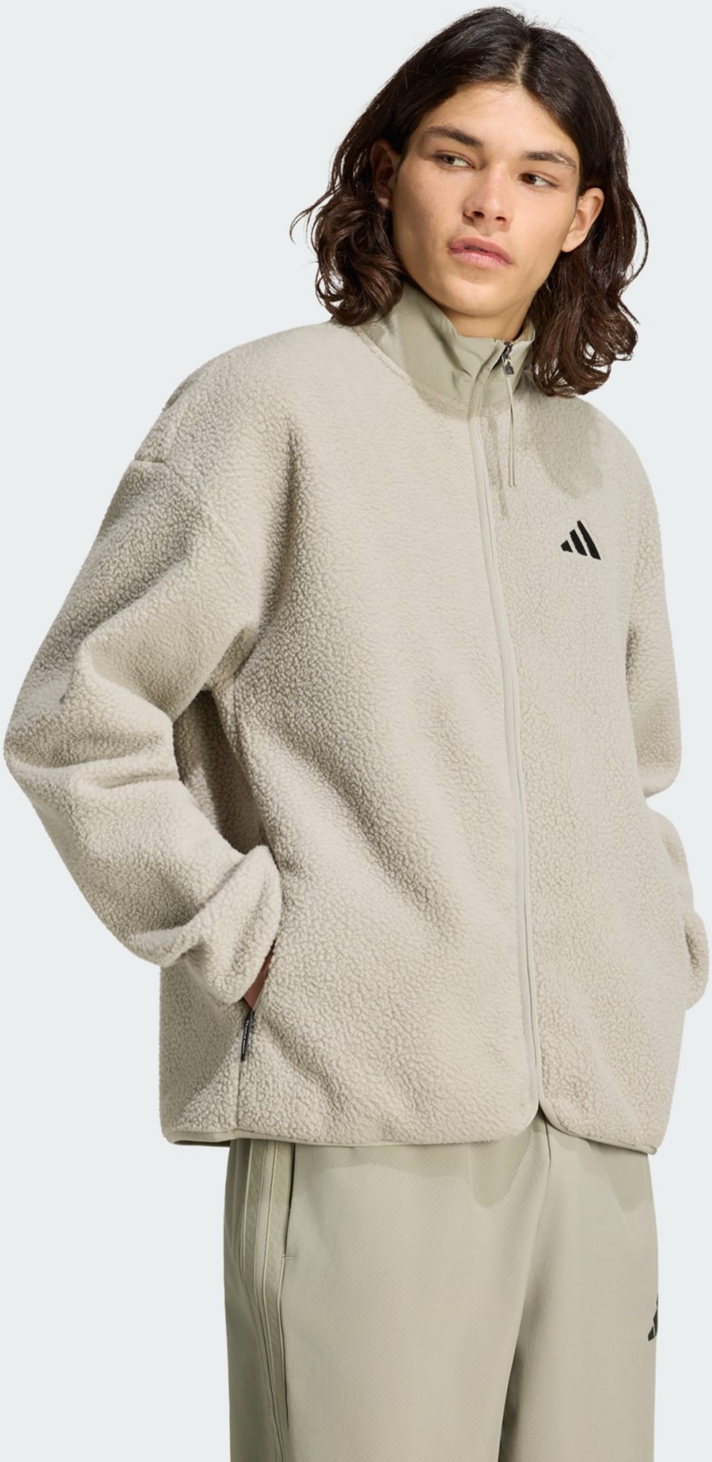 ADIDAS, Adidas City Tech 3-stripes H&ouml;gflossad Fleece Med Hel Dragkedja