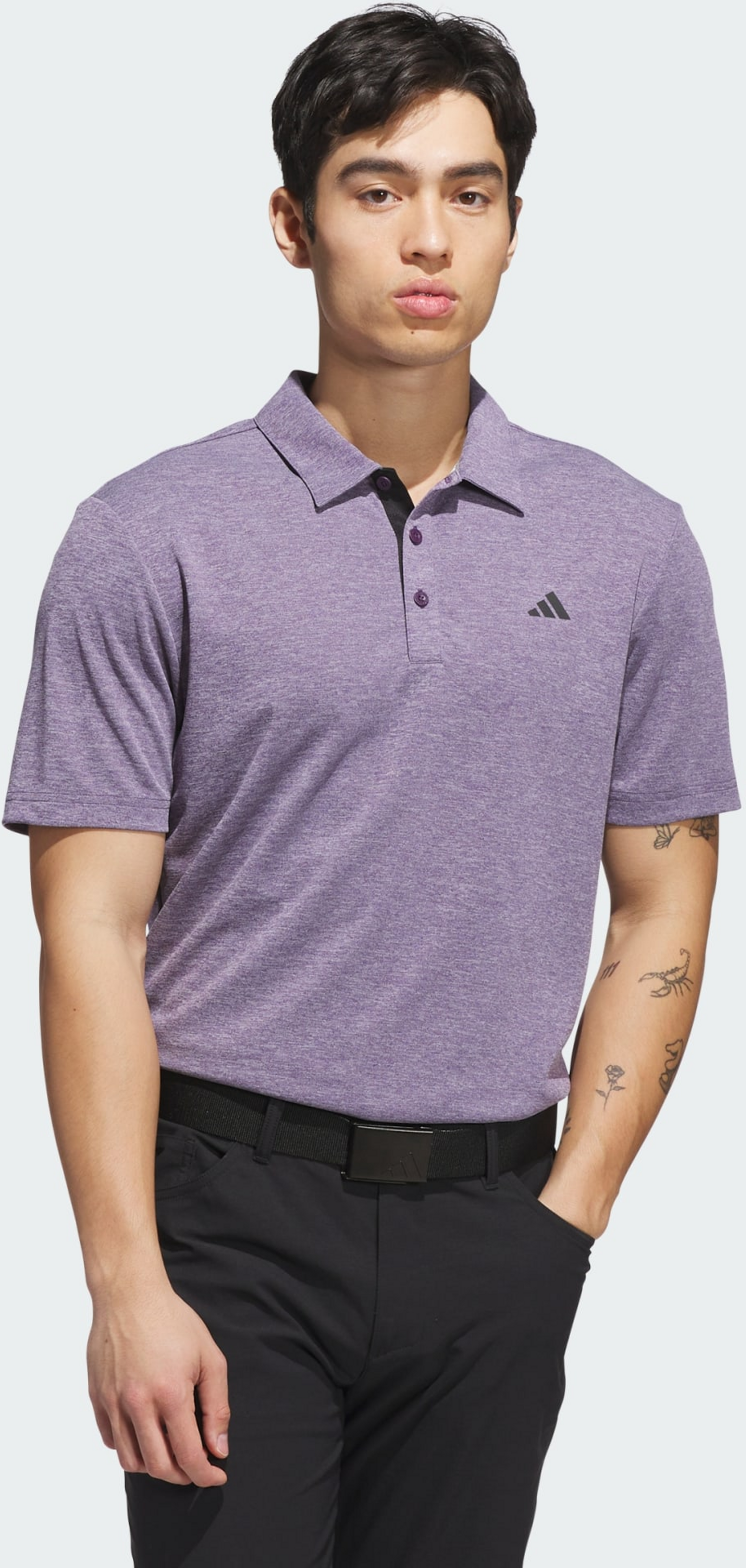 ADIDAS, Adidas Drive Heather Golf Polo Shirt