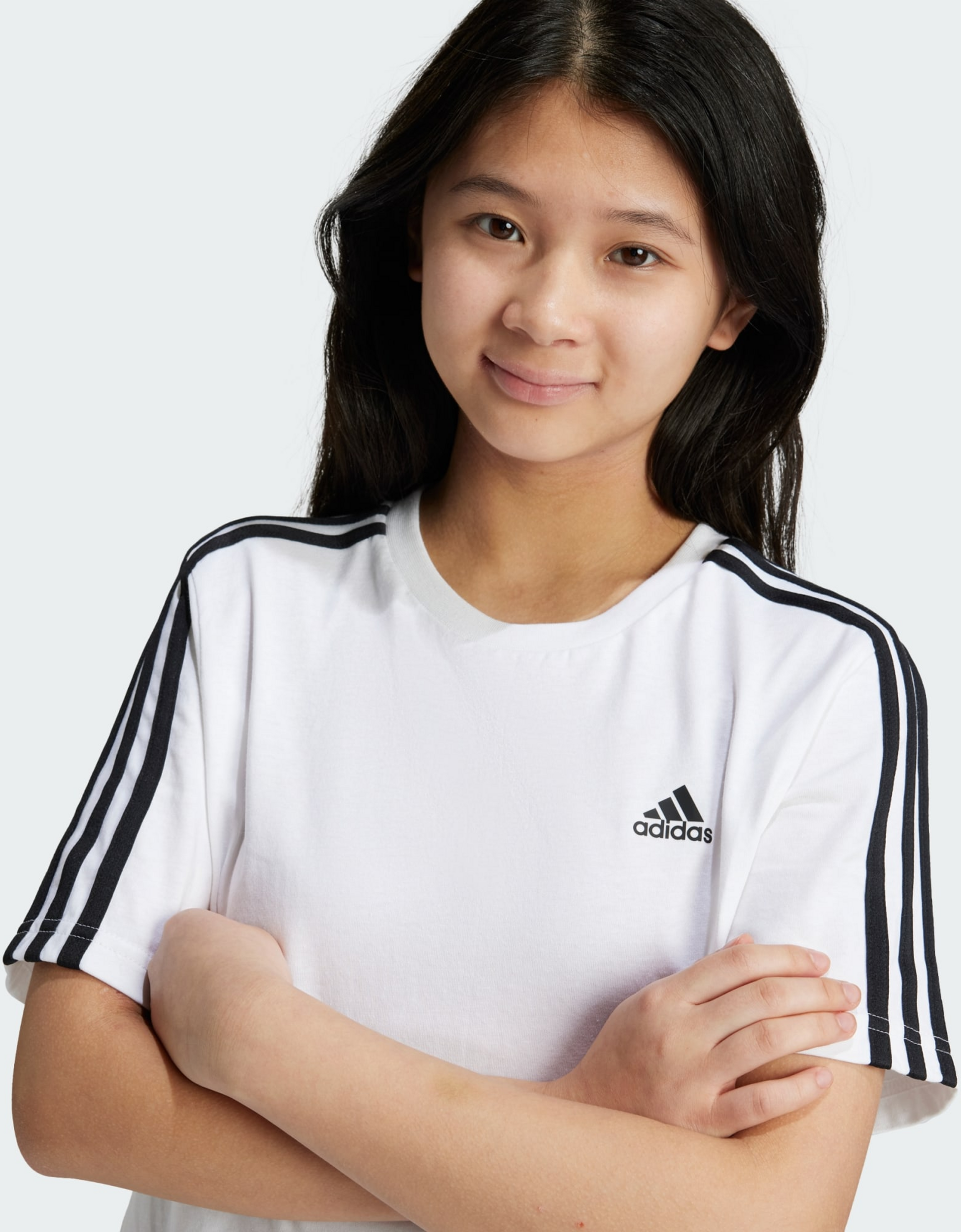 ADIDAS, Adidas Essentials 3-stripes Cotton Loose Fit Boyfriend Tee