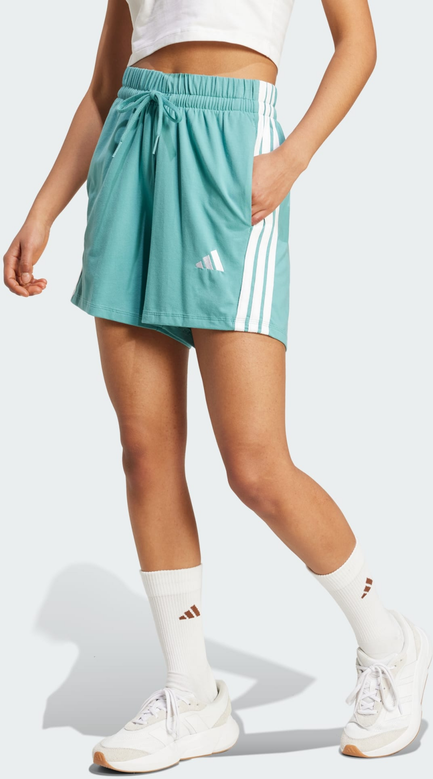 ADIDAS, Adidas Essentials 3-stripes Cotton Shorts