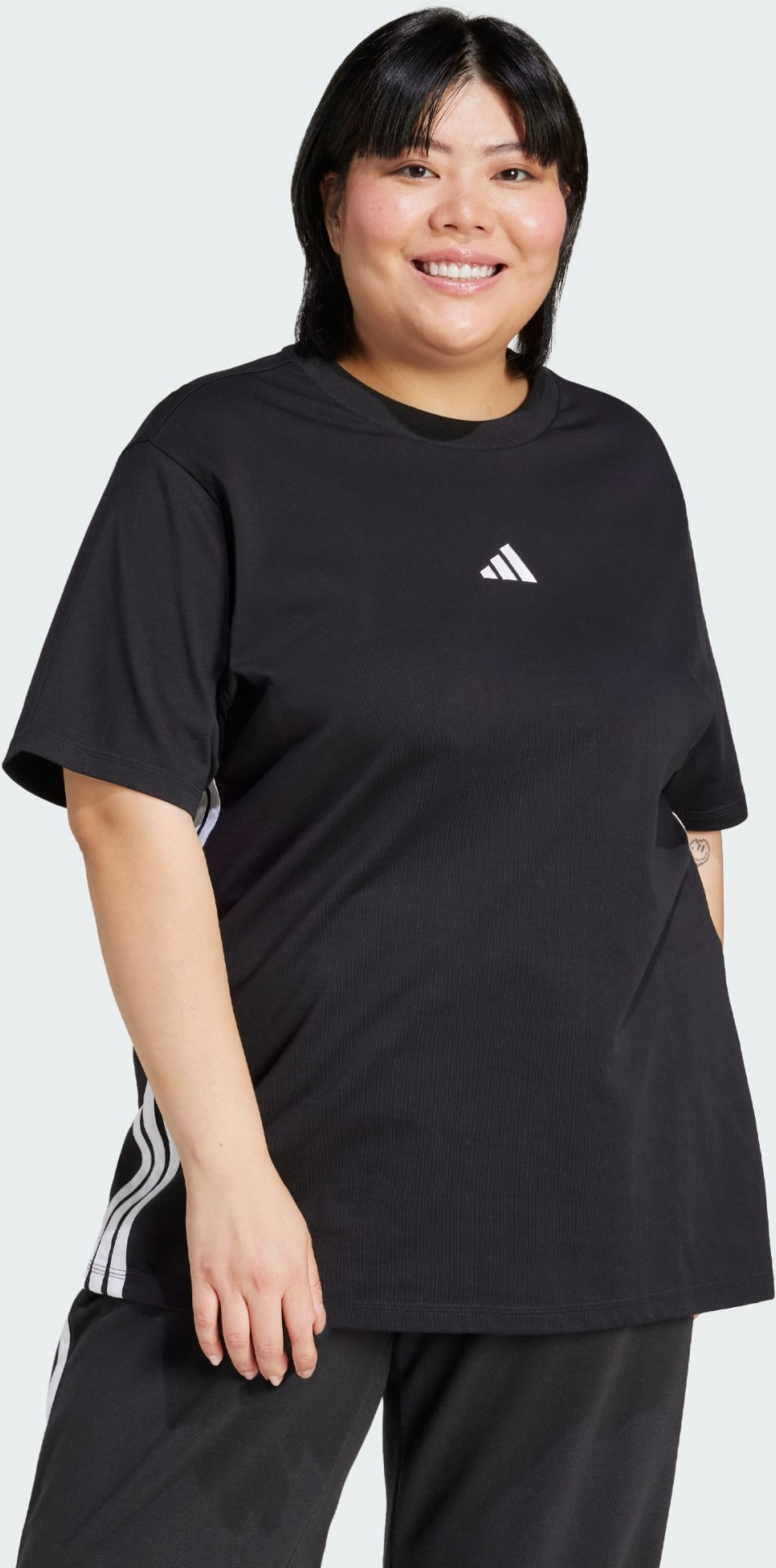 ADIDAS, Adidas Essentials 3-stripes Cotton T-shirt (plus Size)