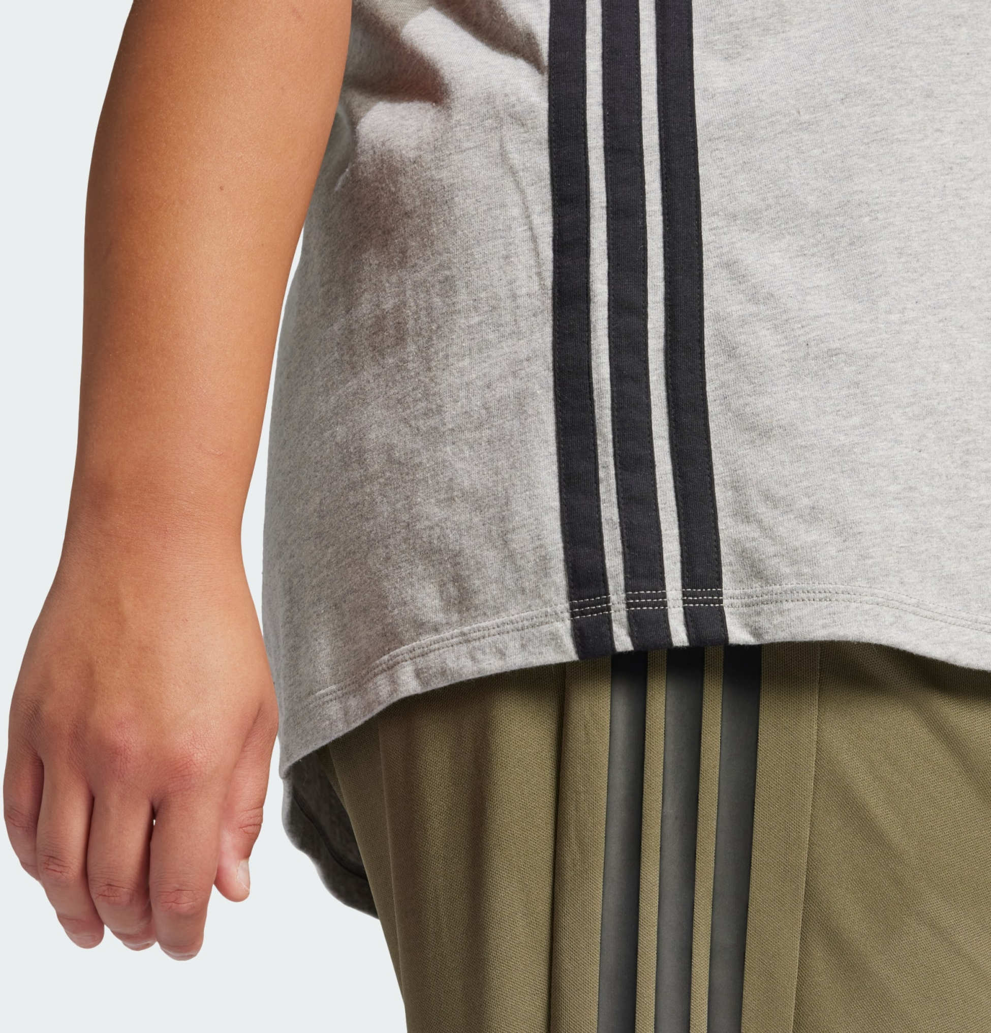 ADIDAS, Adidas Essentials 3-stripes Cotton T-shirt (plus Size)