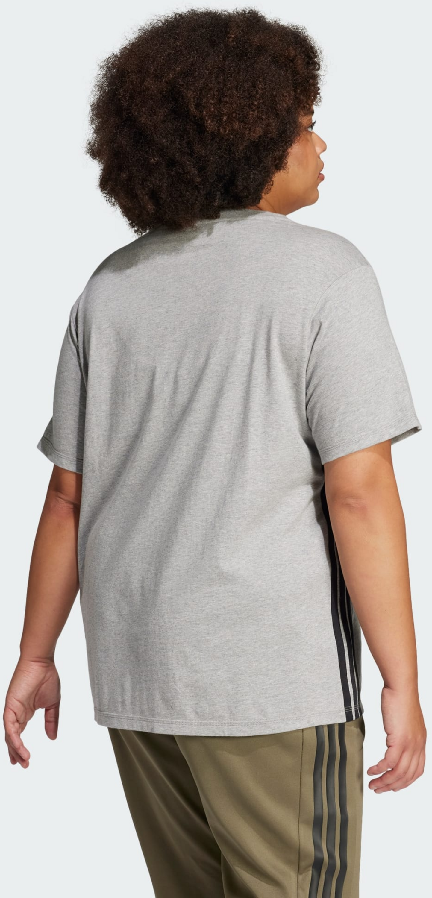 ADIDAS, Adidas Essentials 3-stripes Cotton T-shirt (plus Size)