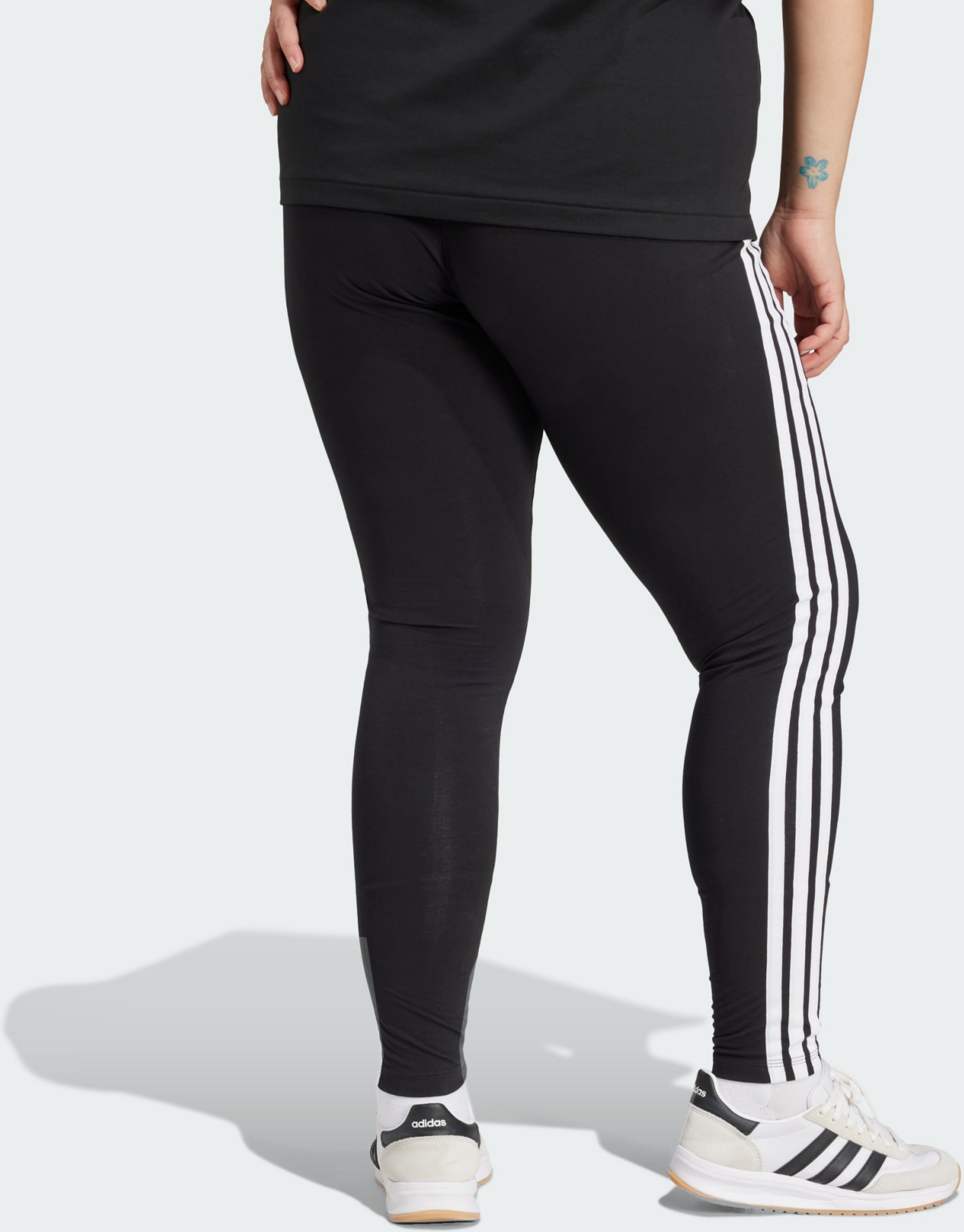 ADIDAS, Adidas Essentials 3-stripes Cotton Tights (plus Size)