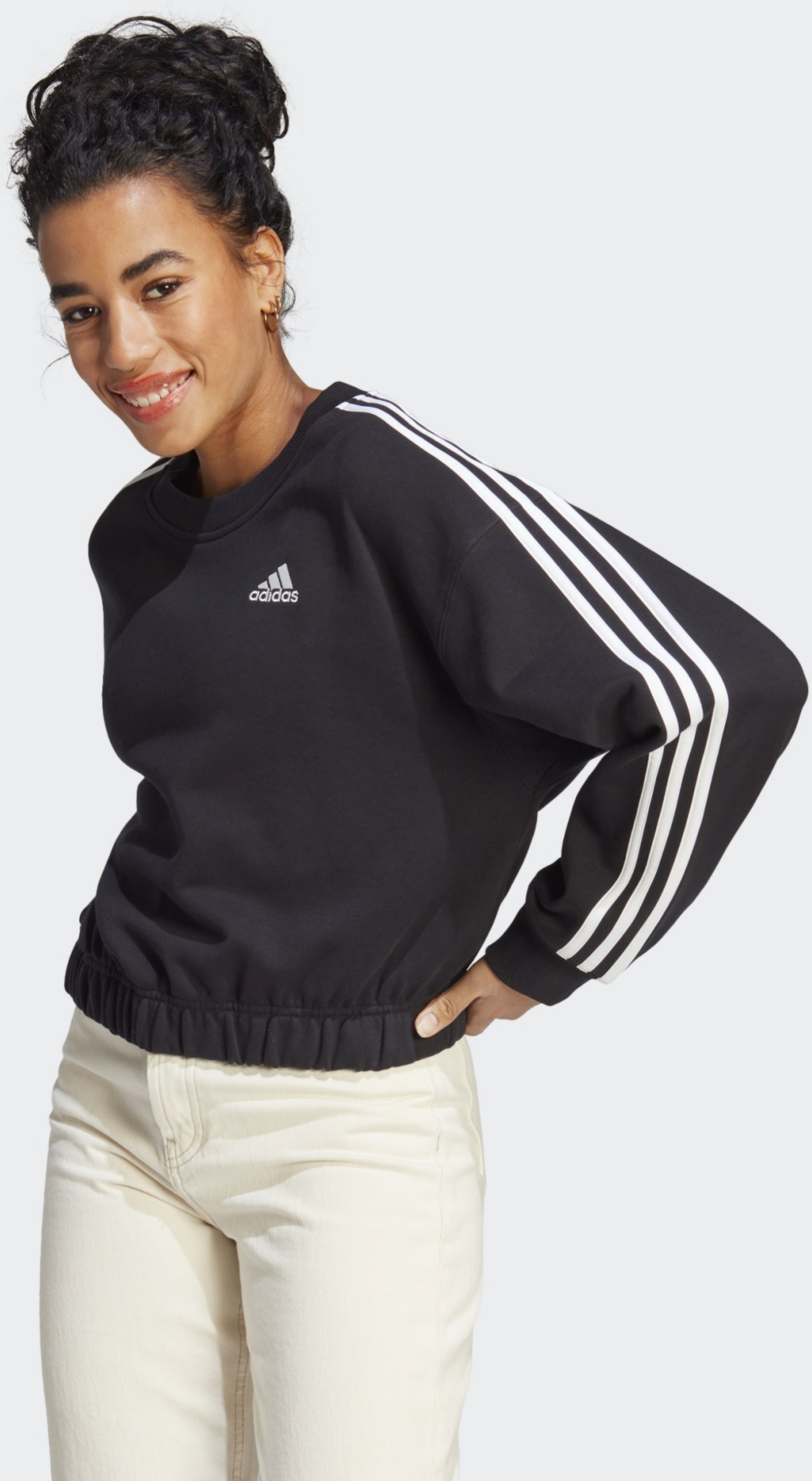 ADIDAS, Adidas Essentials 3-stripes Crop Sweatshirt