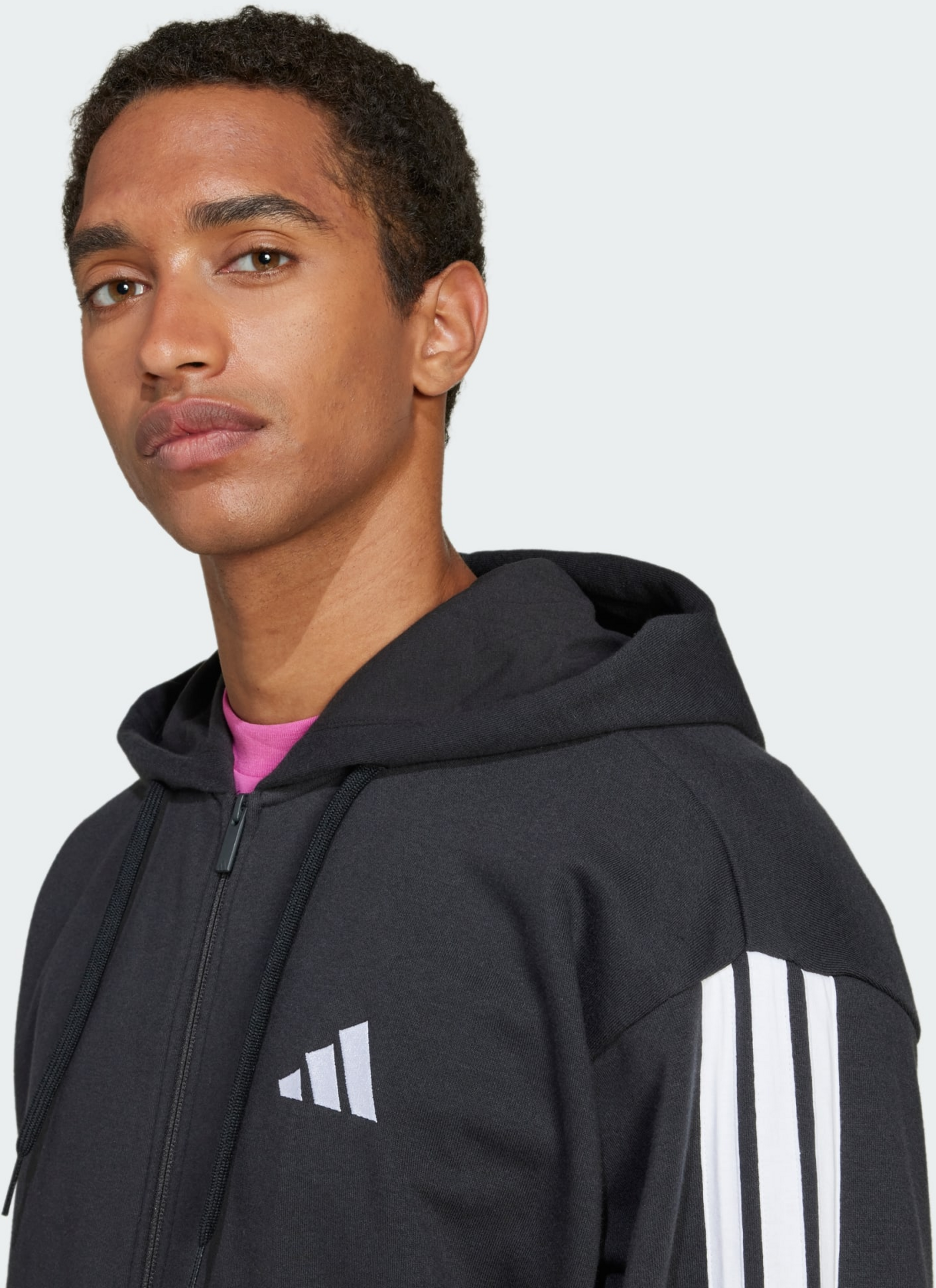 ADIDAS, Adidas Essentials 3-stripes French Terry Full-zip Hoodie