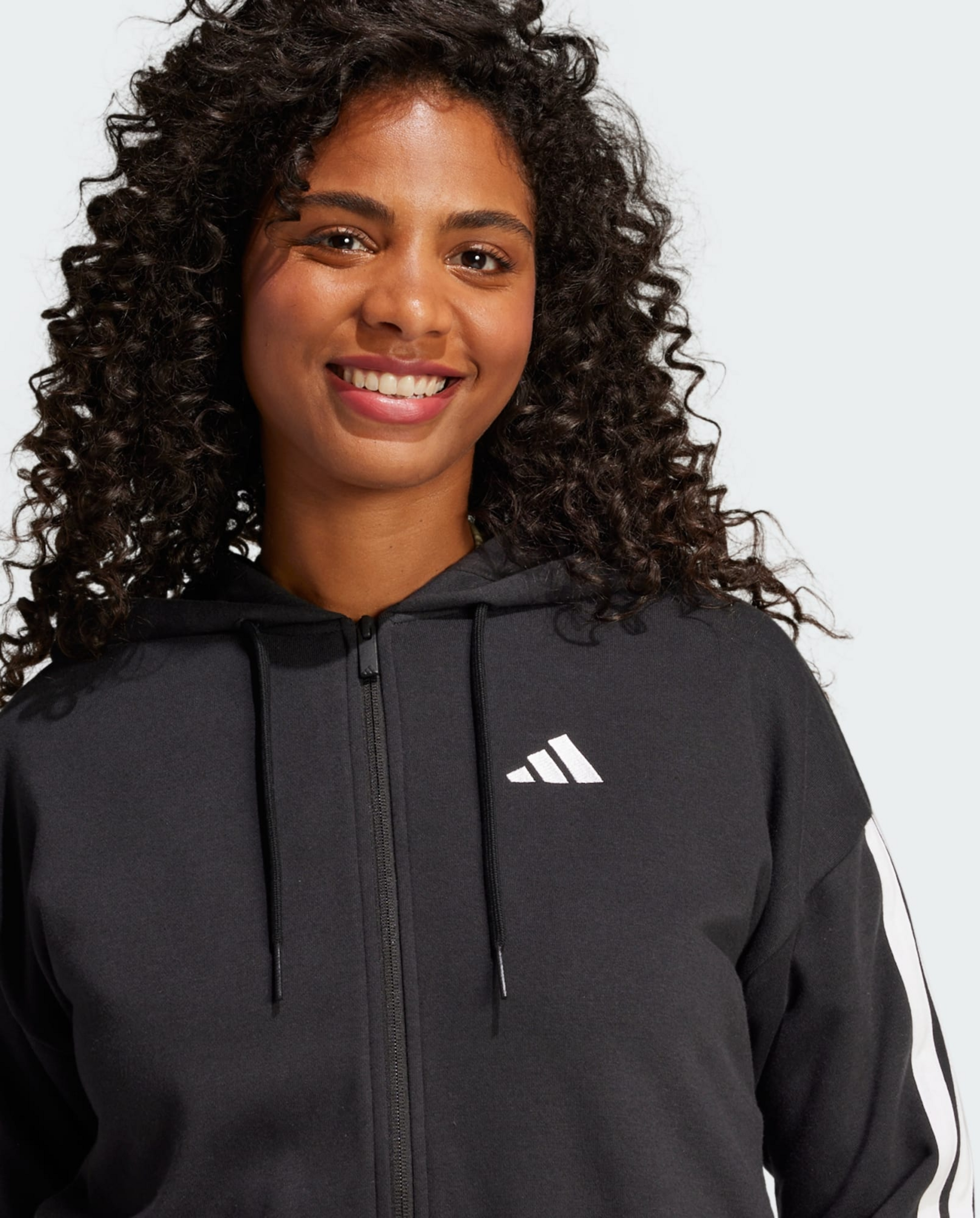 ADIDAS, Adidas Essentials 3-stripes French Terry Full-zip Hoodie