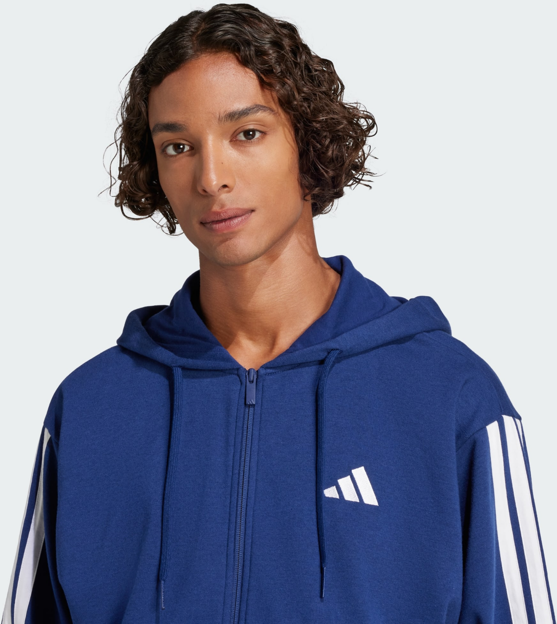 ADIDAS, Adidas Essentials 3-stripes French Terry Full-zip Hoodie