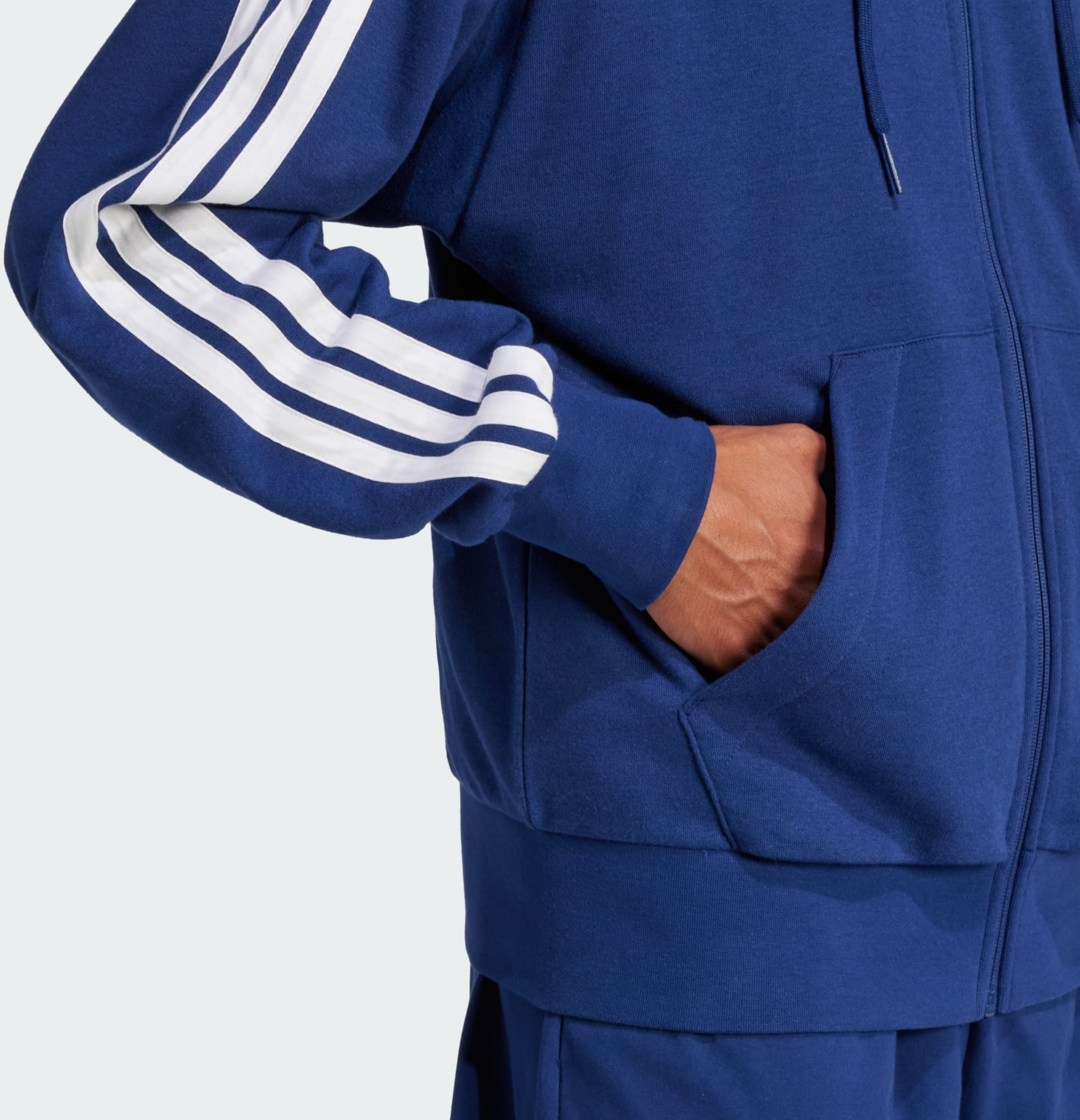 ADIDAS, Adidas Essentials 3-stripes French Terry Full-zip Hoodie