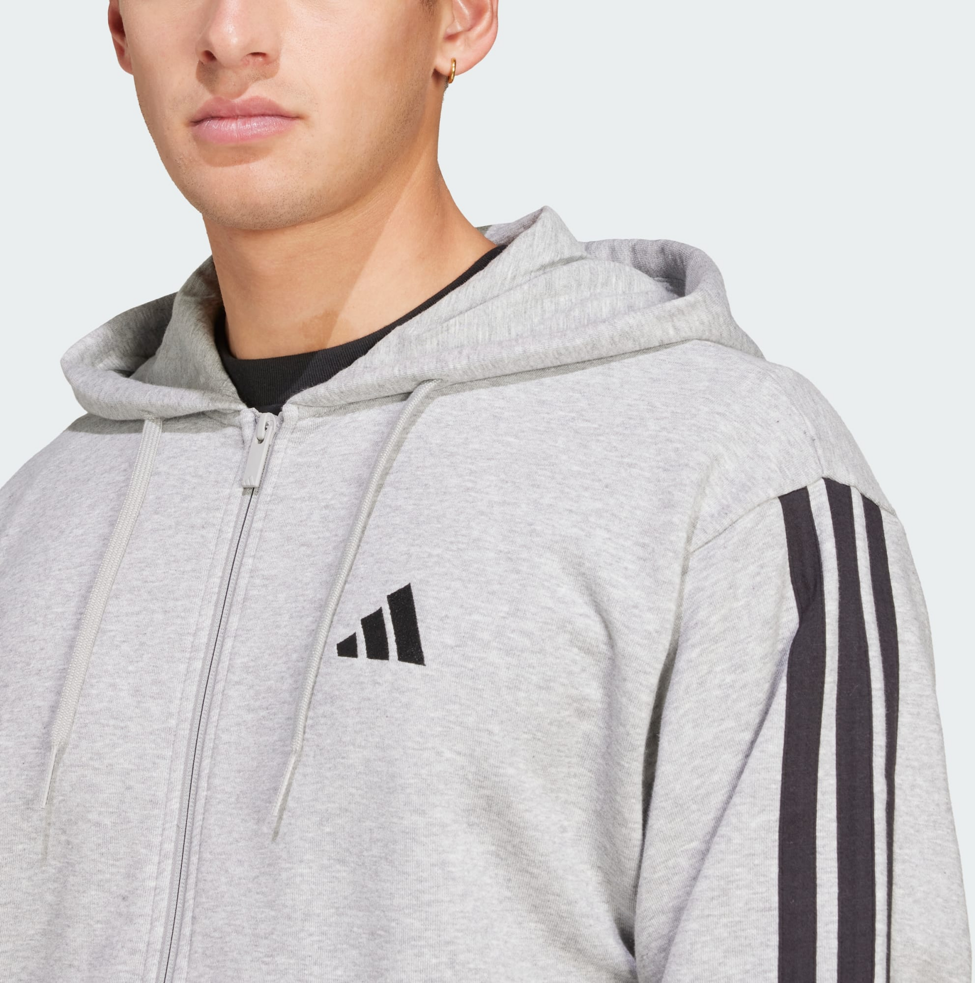 ADIDAS, Adidas Essentials 3-stripes French Terry Full-zip Hoodie