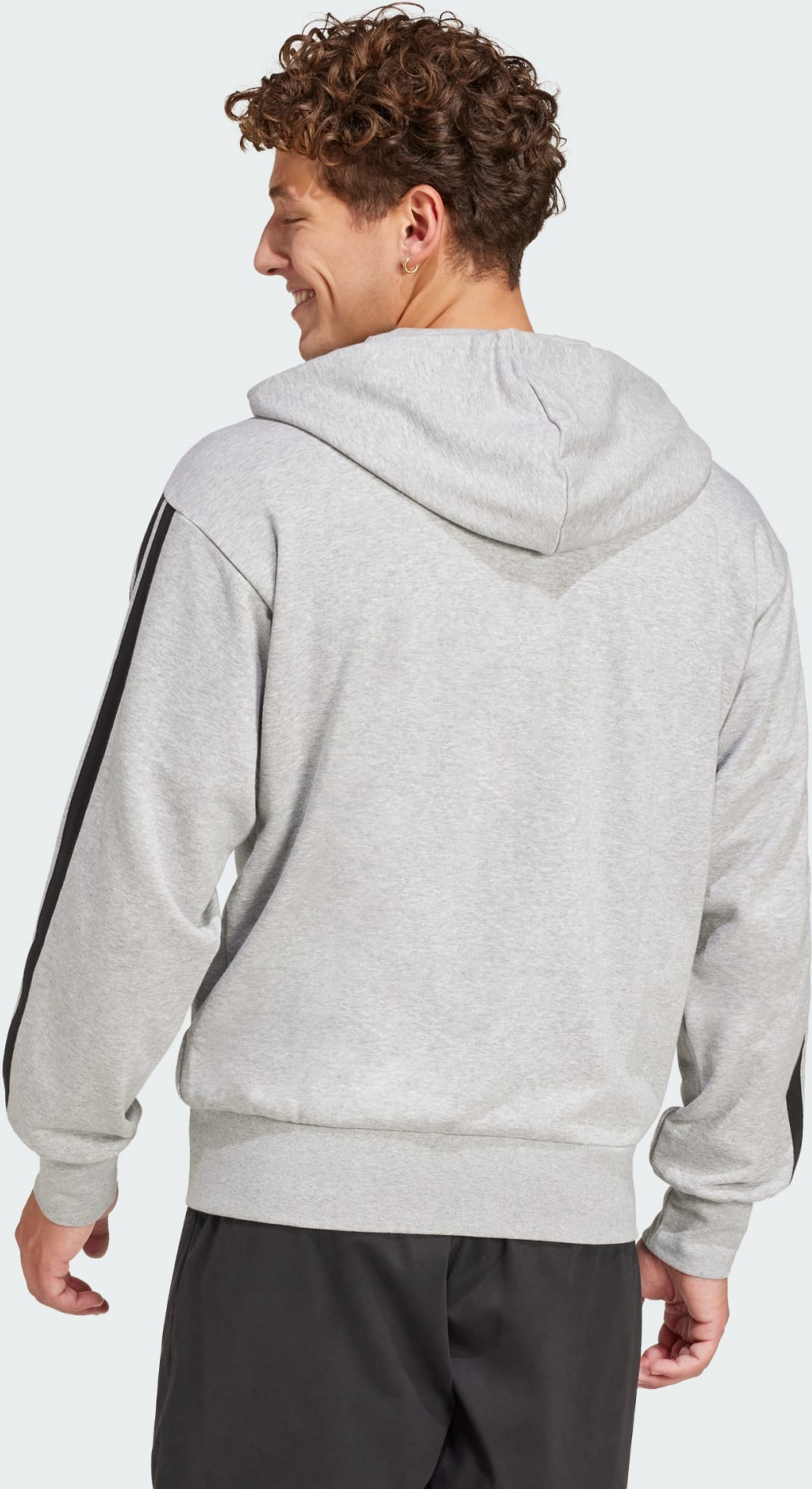 ADIDAS, Adidas Essentials 3-stripes French Terry Full-zip Hoodie