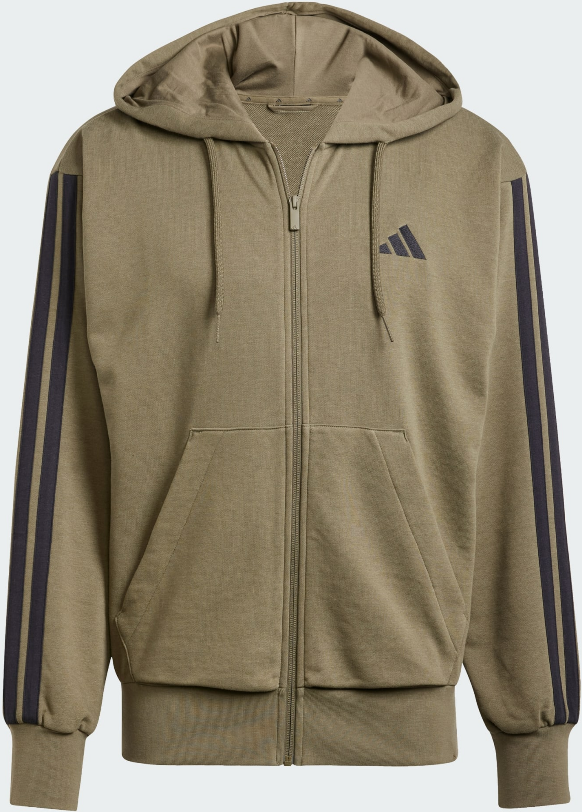 ADIDAS, Adidas Essentials 3-stripes French Terry Full-zip Hoodie