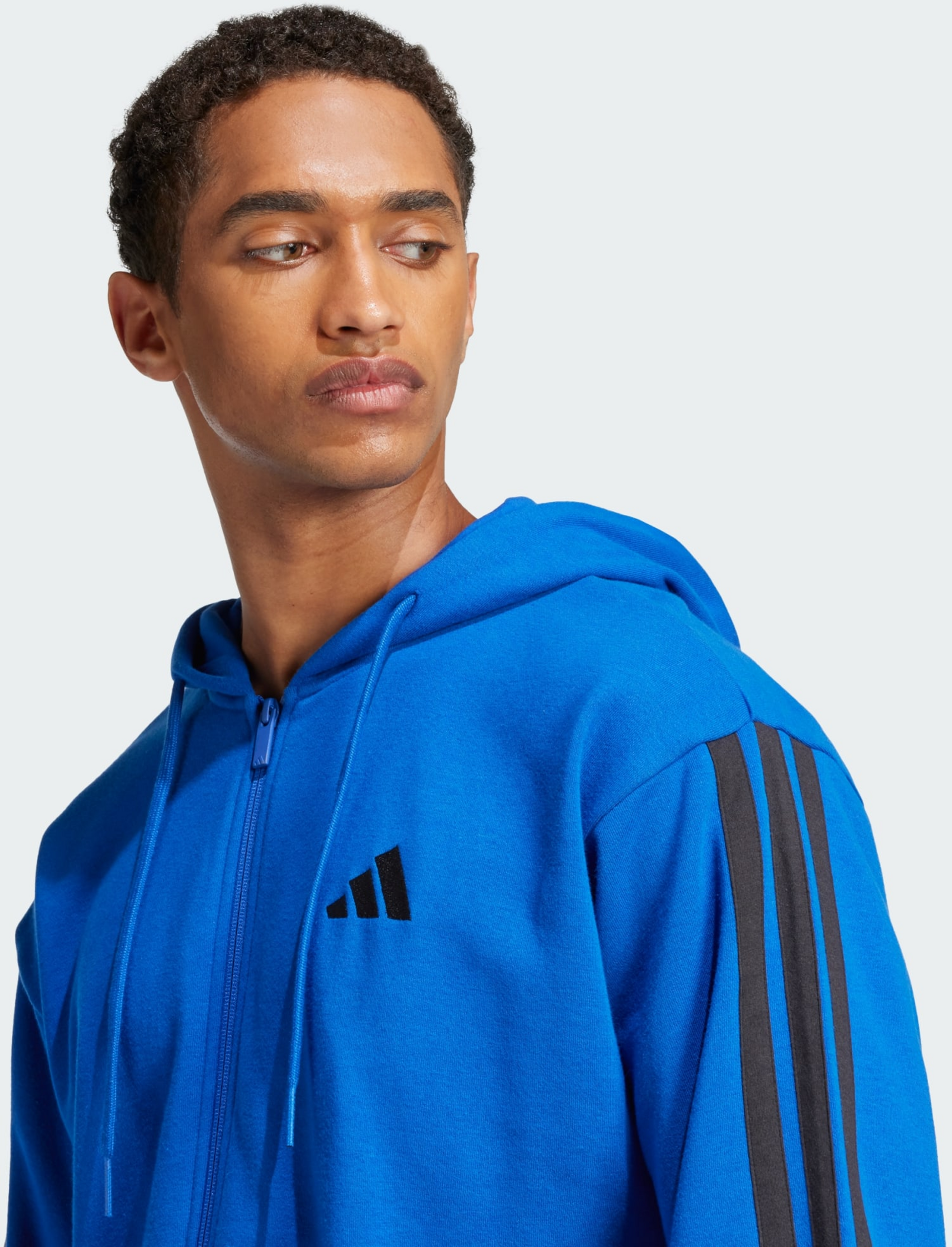 ADIDAS, Adidas Essentials 3-stripes French Terry Full-zip Hoodie