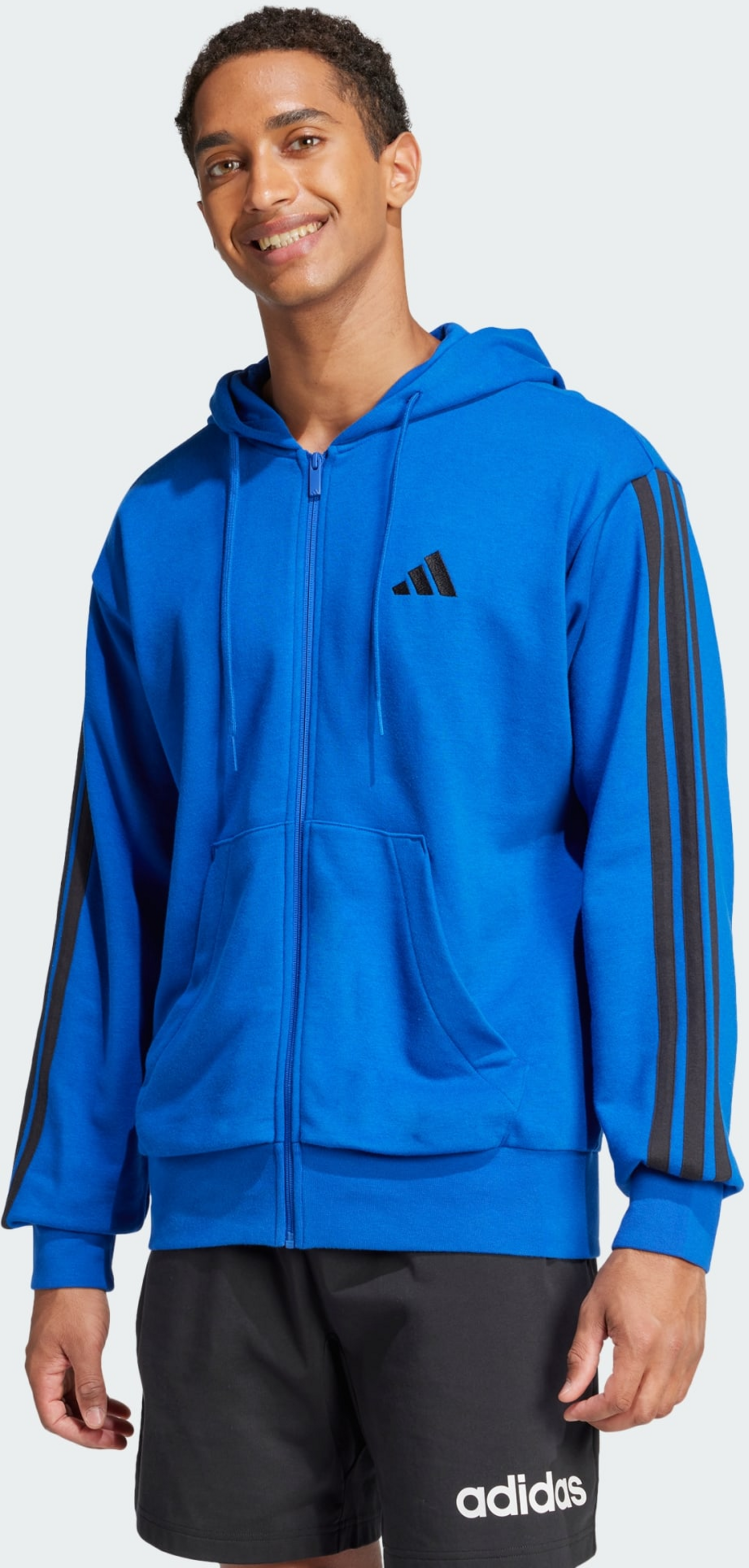ADIDAS, Adidas Essentials 3-stripes French Terry Full-zip Hoodie