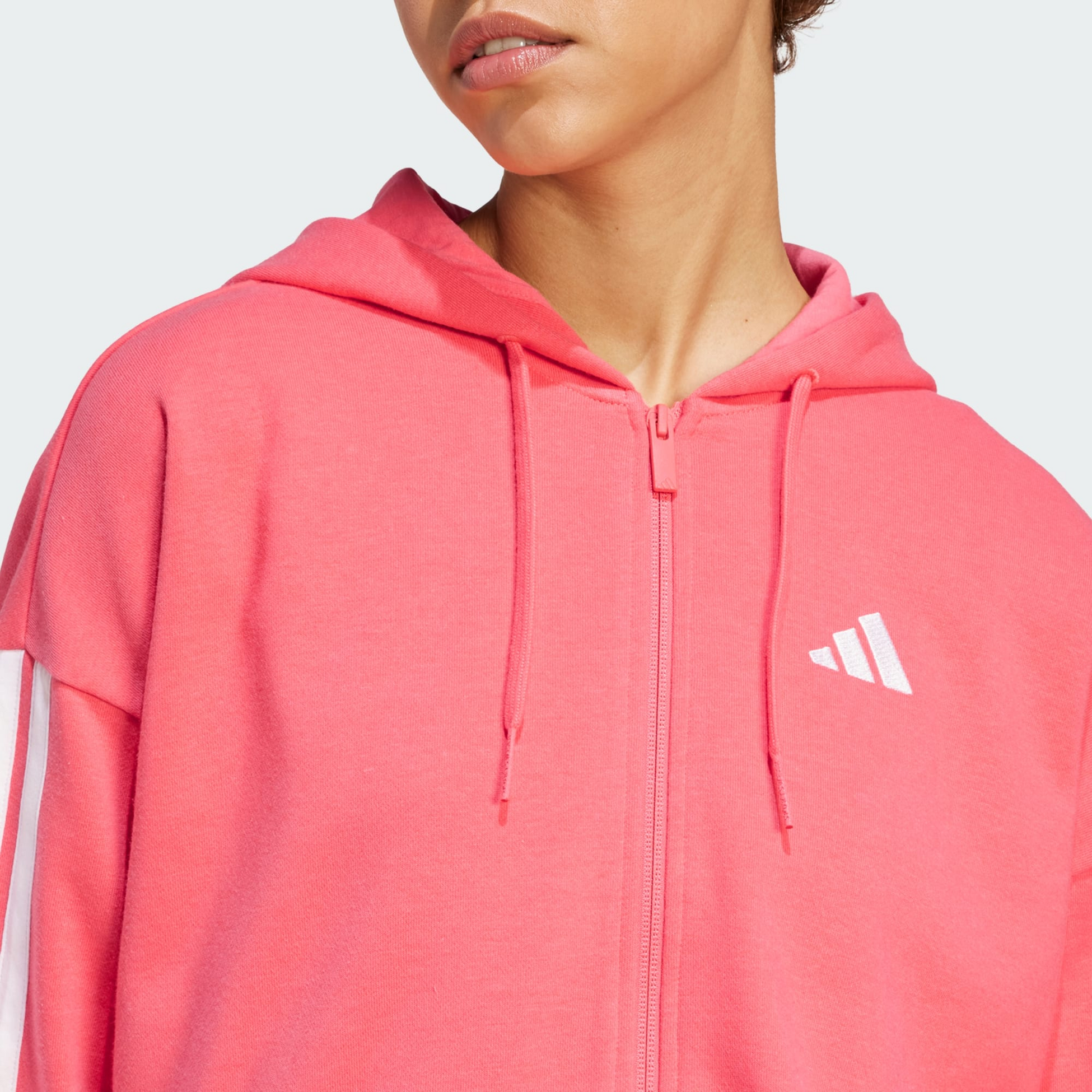 ADIDAS, Adidas Essentials 3-stripes French Terry Full-zip Hoodie
