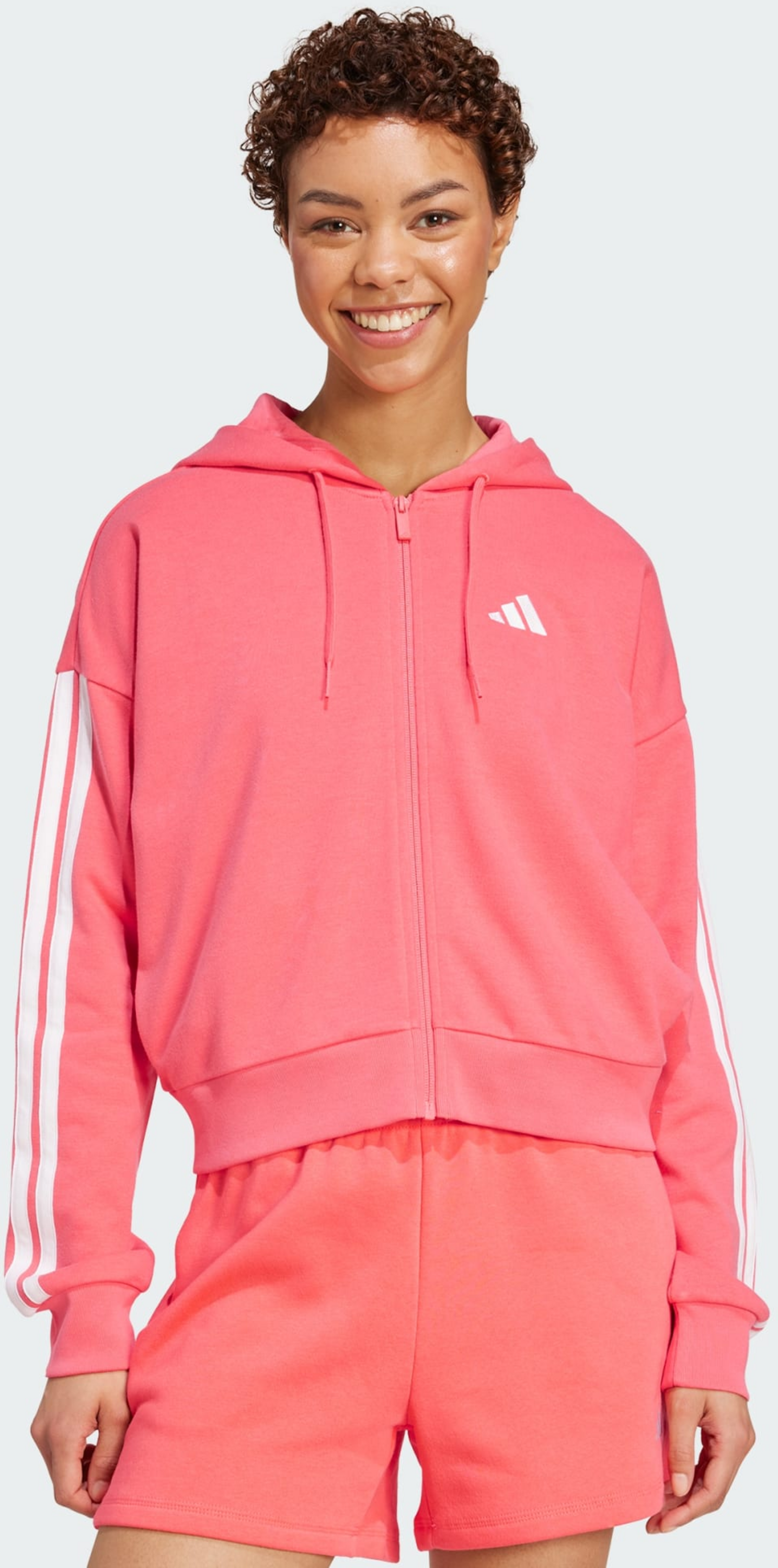 ADIDAS, Adidas Essentials 3-stripes French Terry Full-zip Hoodie