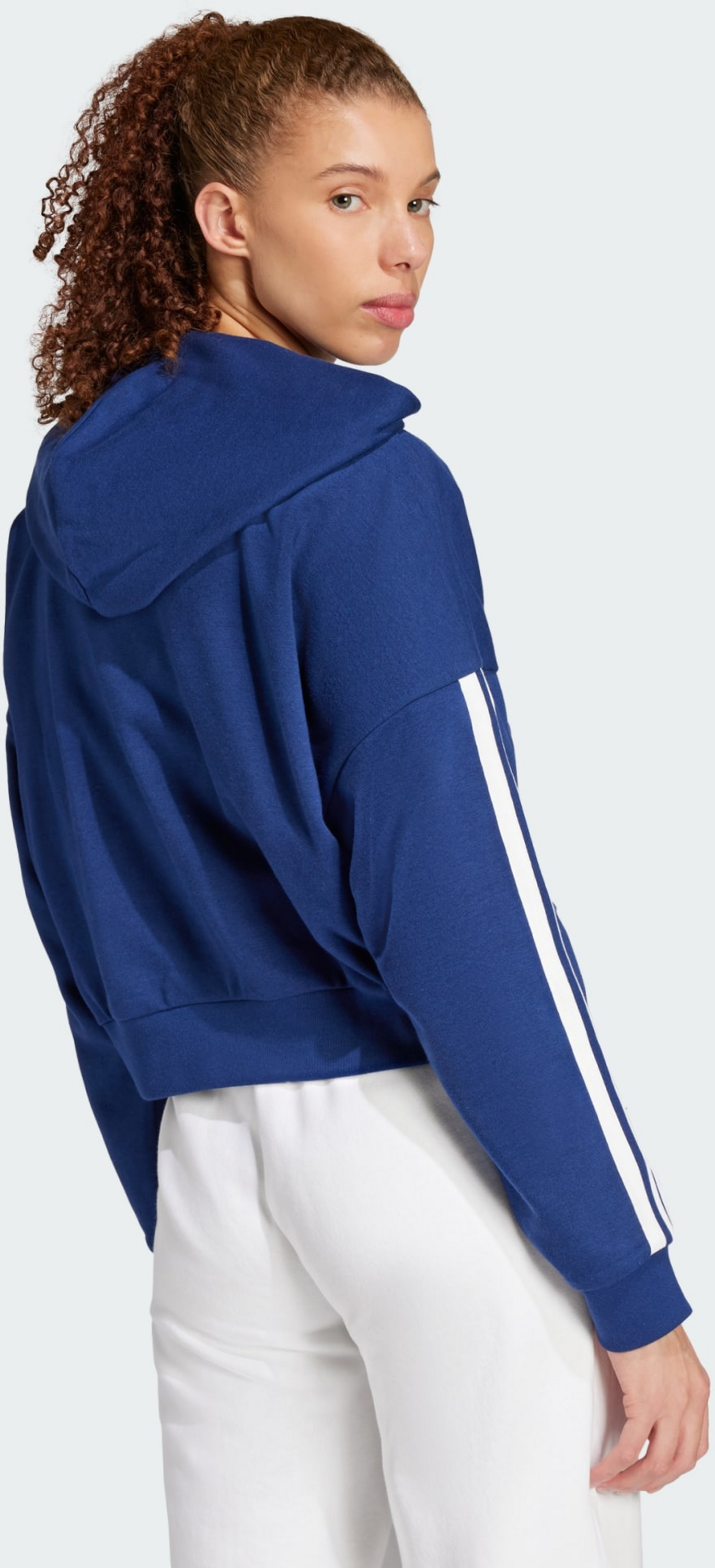 ADIDAS, Adidas Essentials 3-stripes French Terry Quarter-zip Hoodie