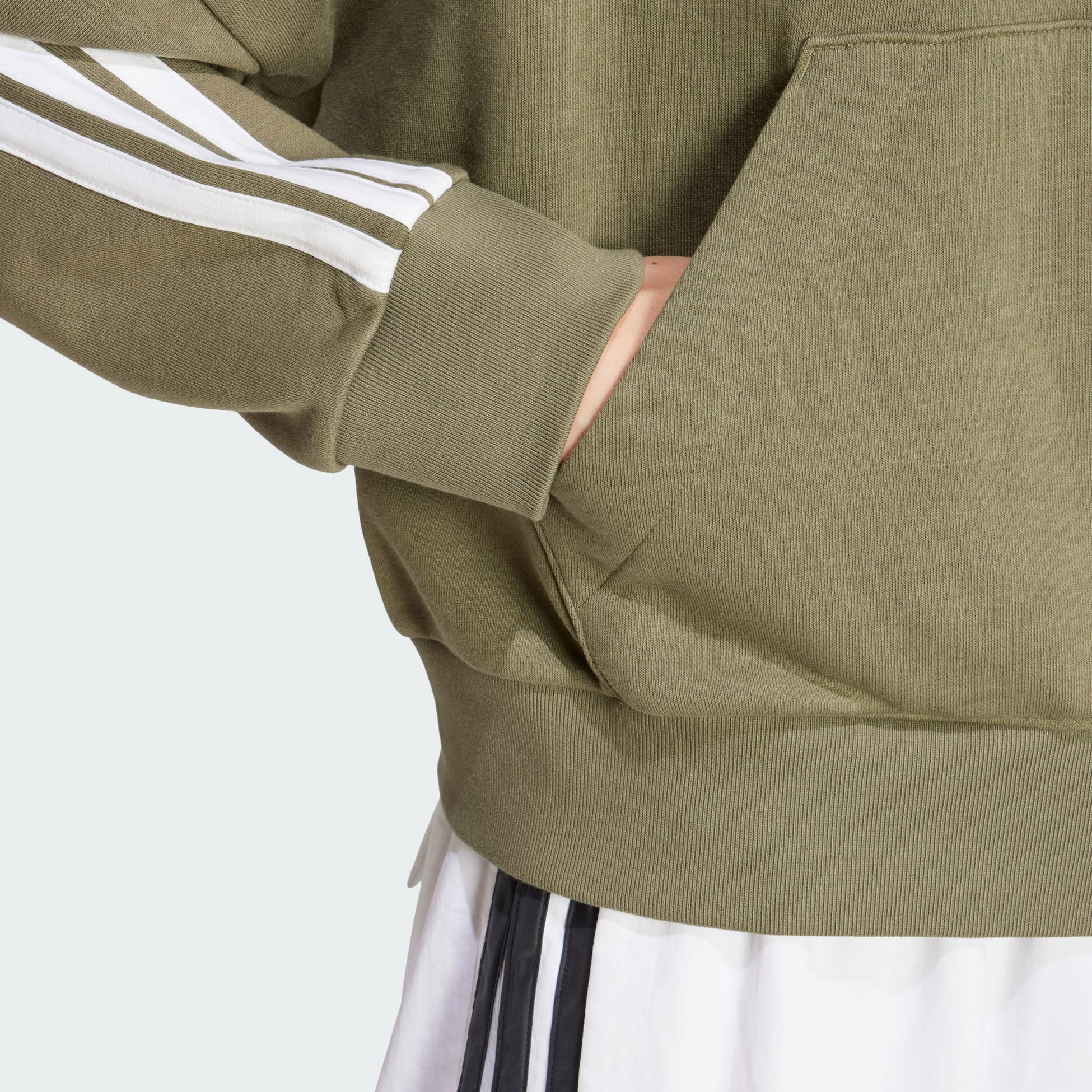 ADIDAS, Adidas Essentials 3-stripes French Terry Quarter-zip Hoodie