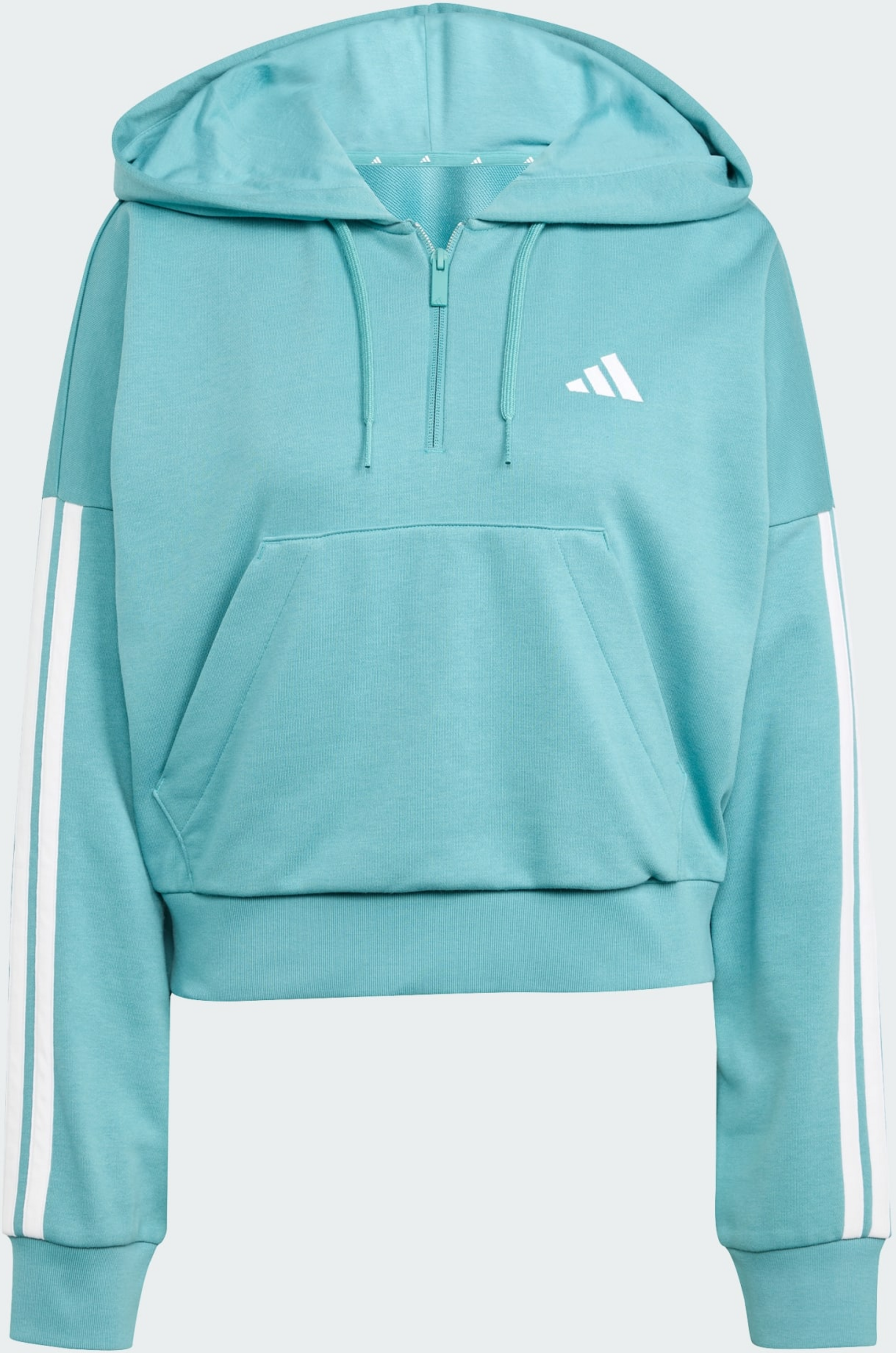 ADIDAS, Adidas Essentials 3-stripes French Terry Quarter-zip Hoodie